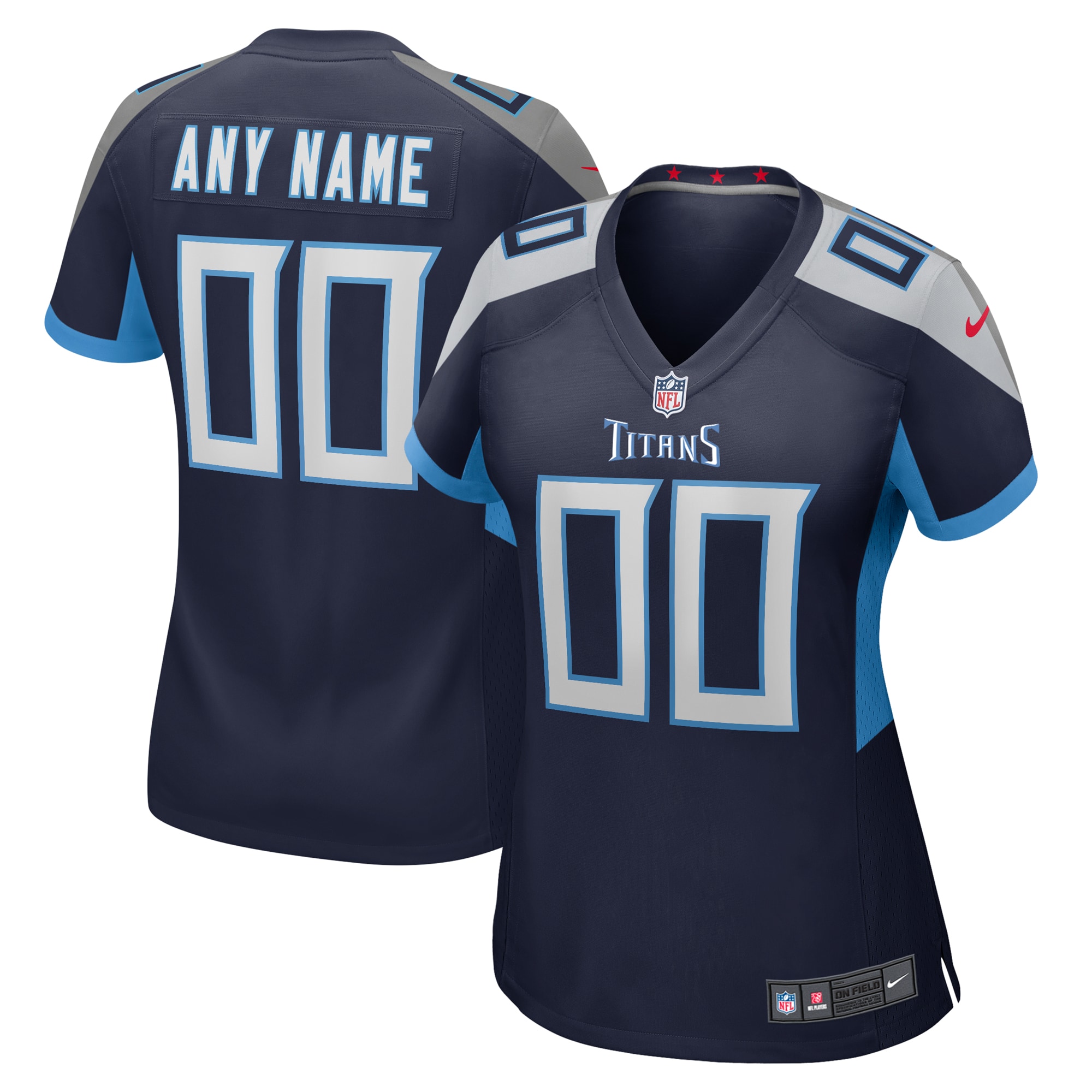 nike personalized Titans Navy Custom Jersey - Nike Titans Navy Custom