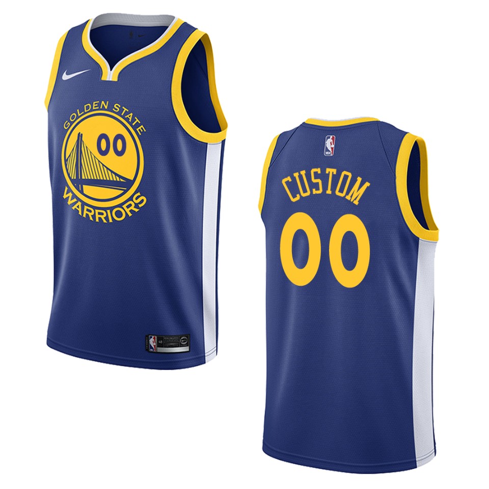 nike personalized Warriors Blue Custom Jersey - Nike Warriors Blue