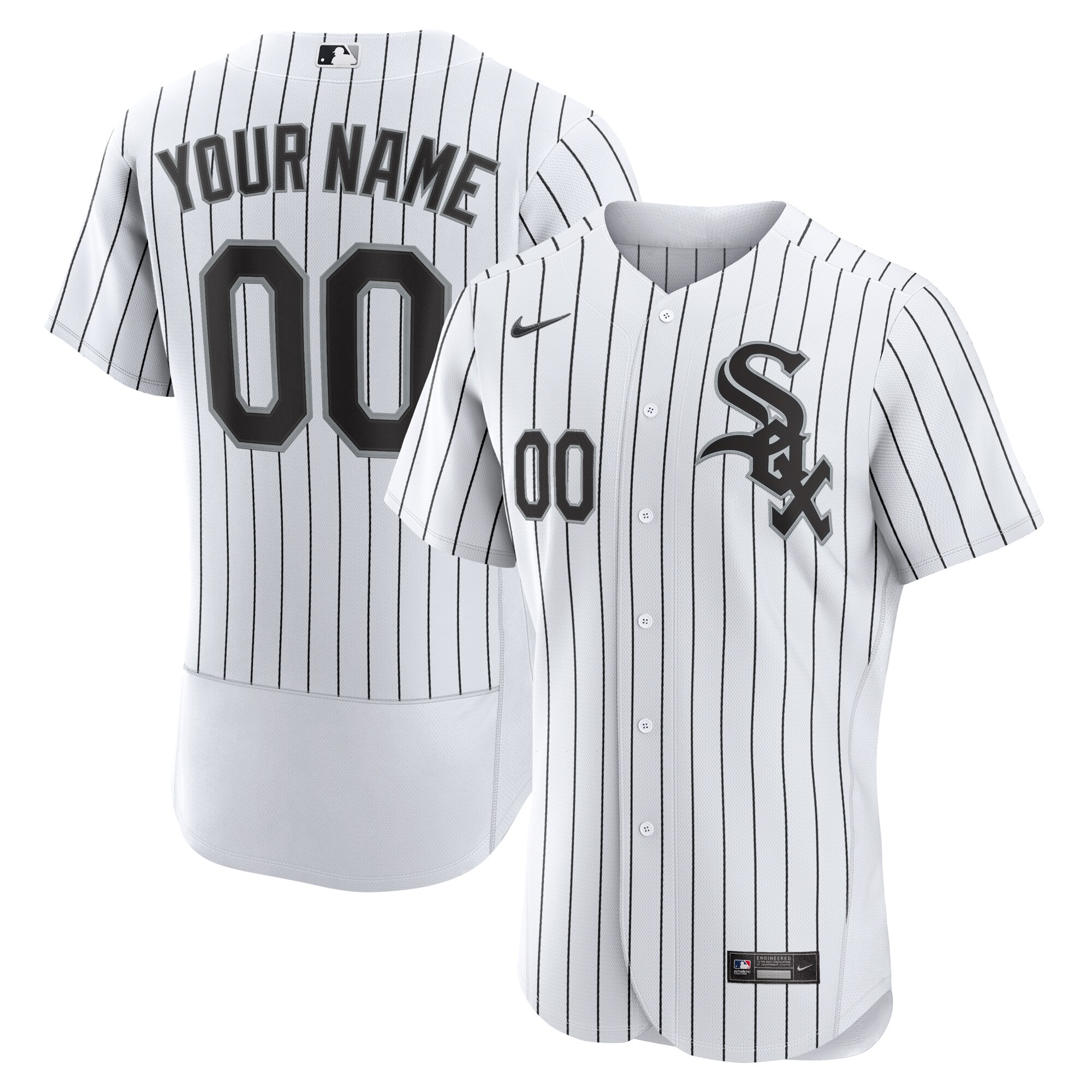 nike personalized White Sox Pinstripe Jersey - Nike White Sox