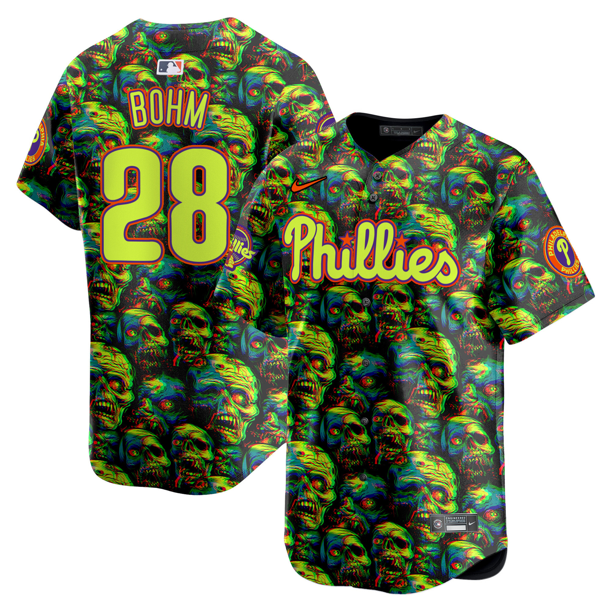 Alternative view of Nike Phillies Harper Zombie Jersey - Limited Edition