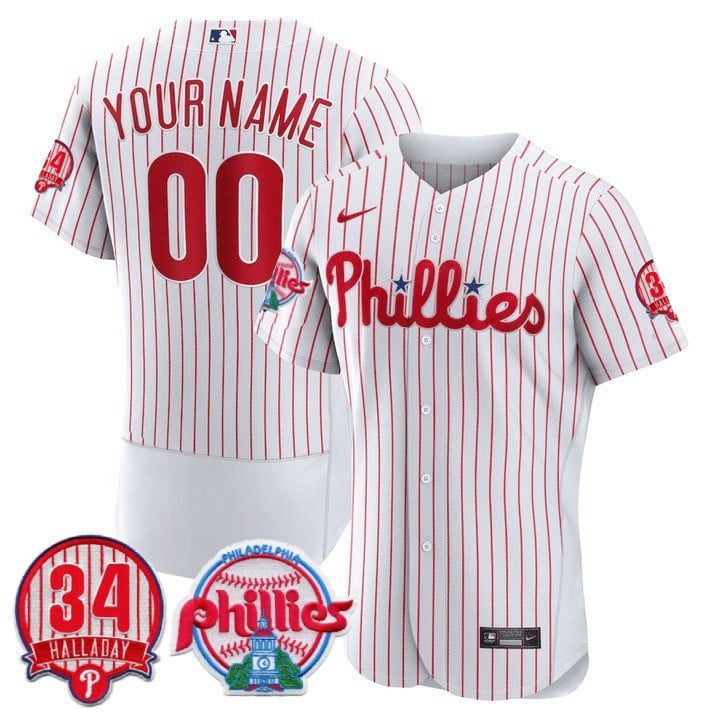 Alternative view of Nike Phillies Powder Blue Jersey - Customizable Baseball Style