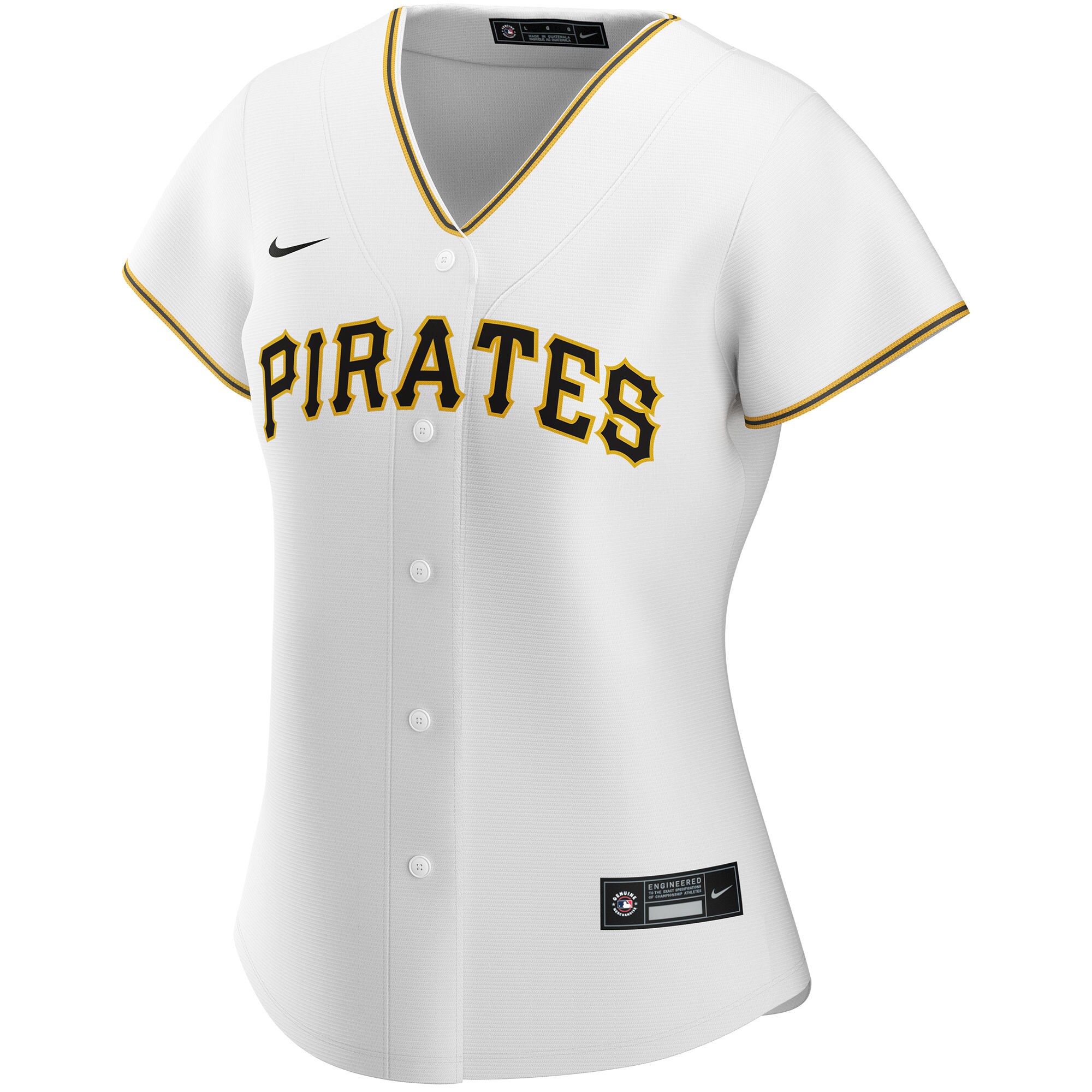 Alternative view of Nike Pirates White Home Jersey - Custom MLB