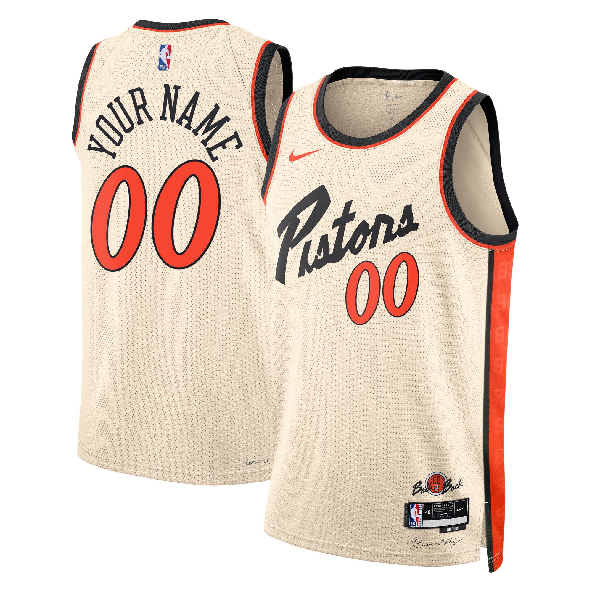 Nike Pistons City Edition Jersey - Custom Name & Number