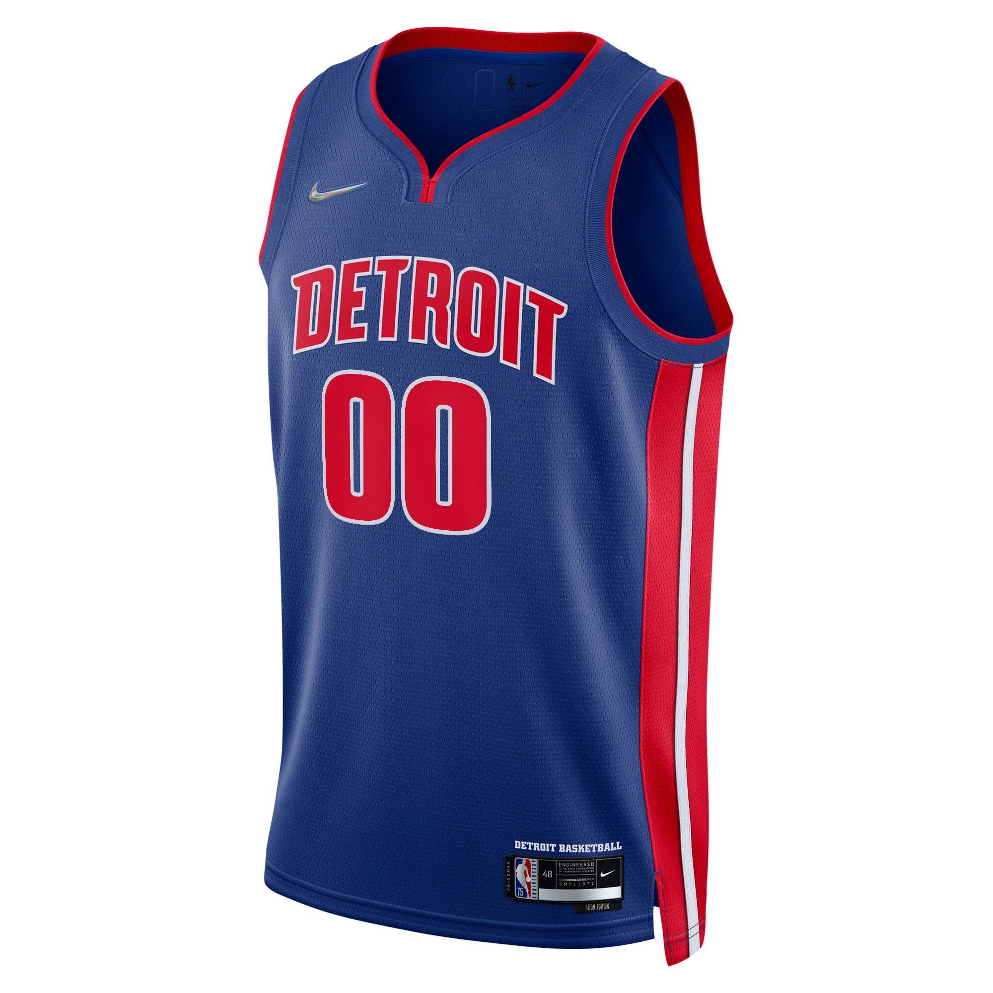Alternative view of Nike Pistons Custom Blue Jersey - Icon Edition - Personalize It!