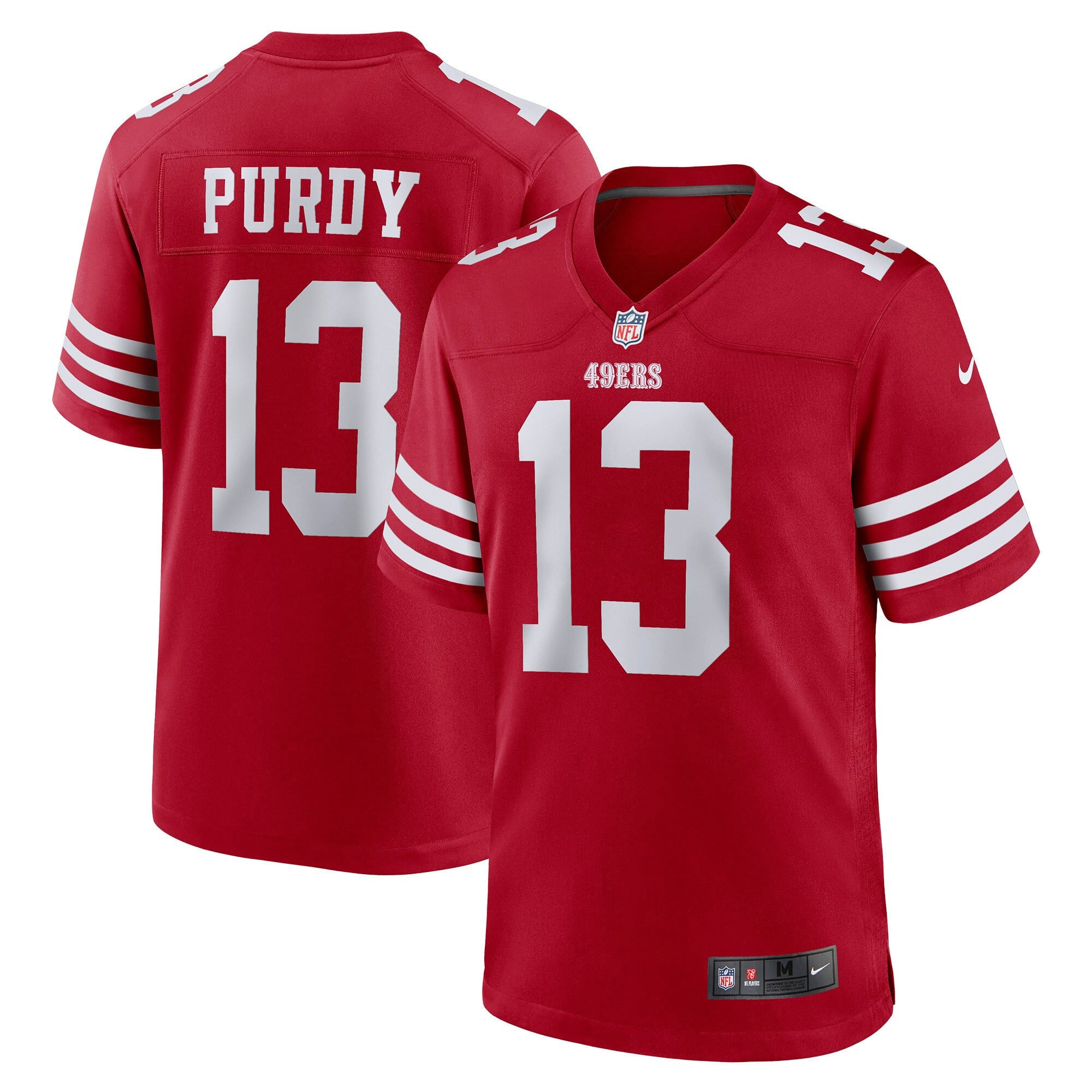 Alternative view of Nike Purdy #13 49ers Jersey - White NFL Game