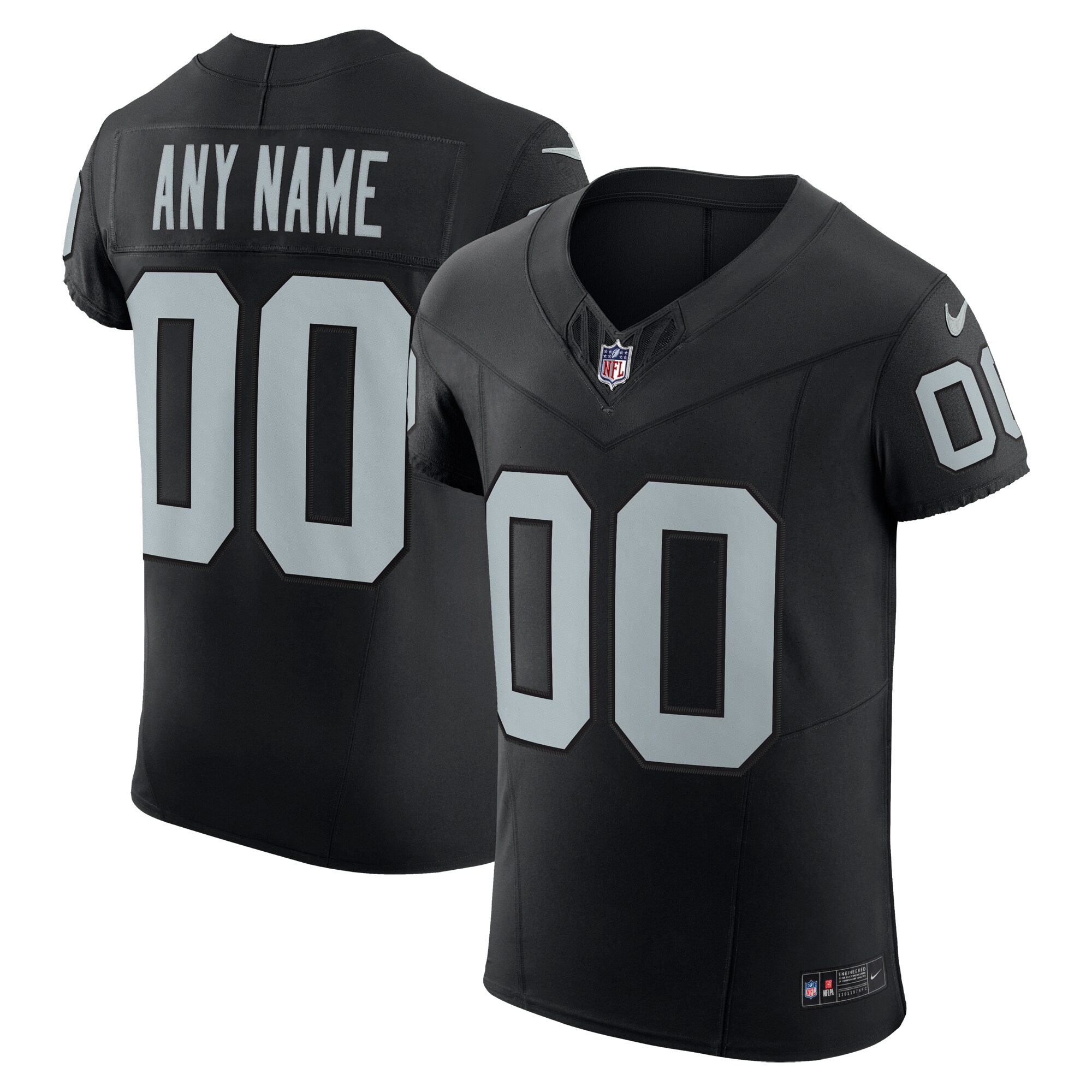 nike Raiders Black Silver Jersey - Nike Raiders Black & Silver Custom