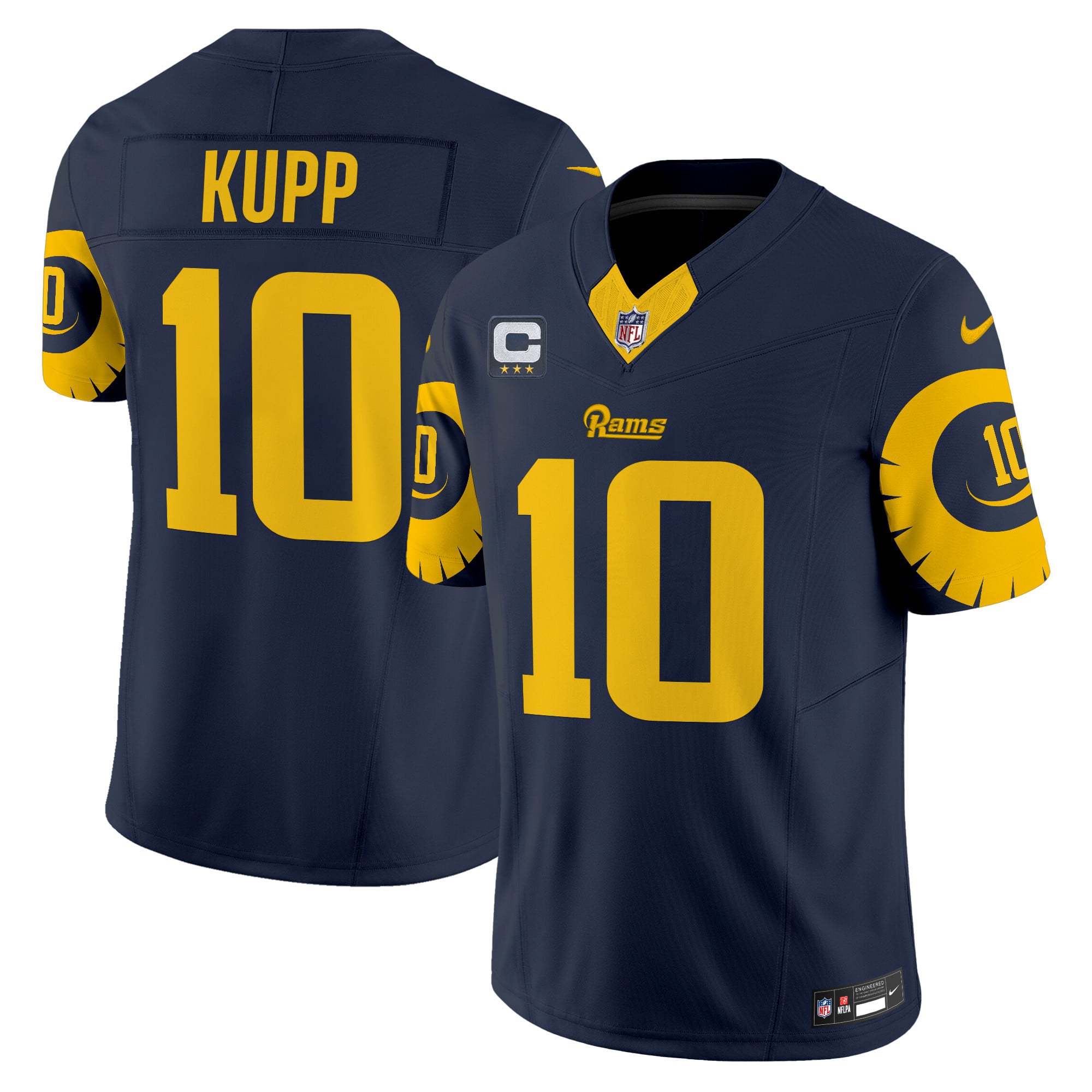 Alternative view of Nike Rams Donald #99 Jersey - Navy & Gold
