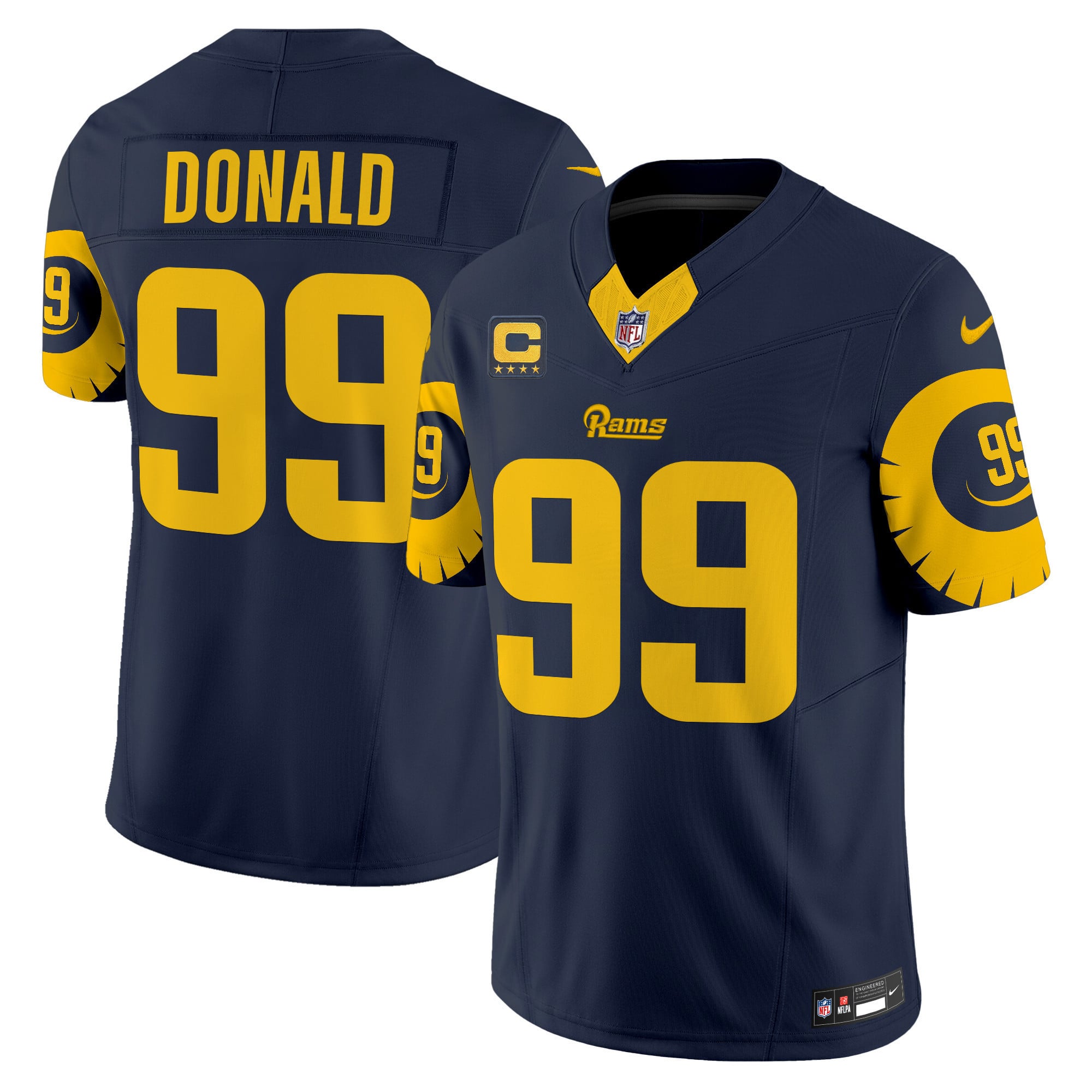 Nike Rams Donald #99 Jersey - Navy & Gold