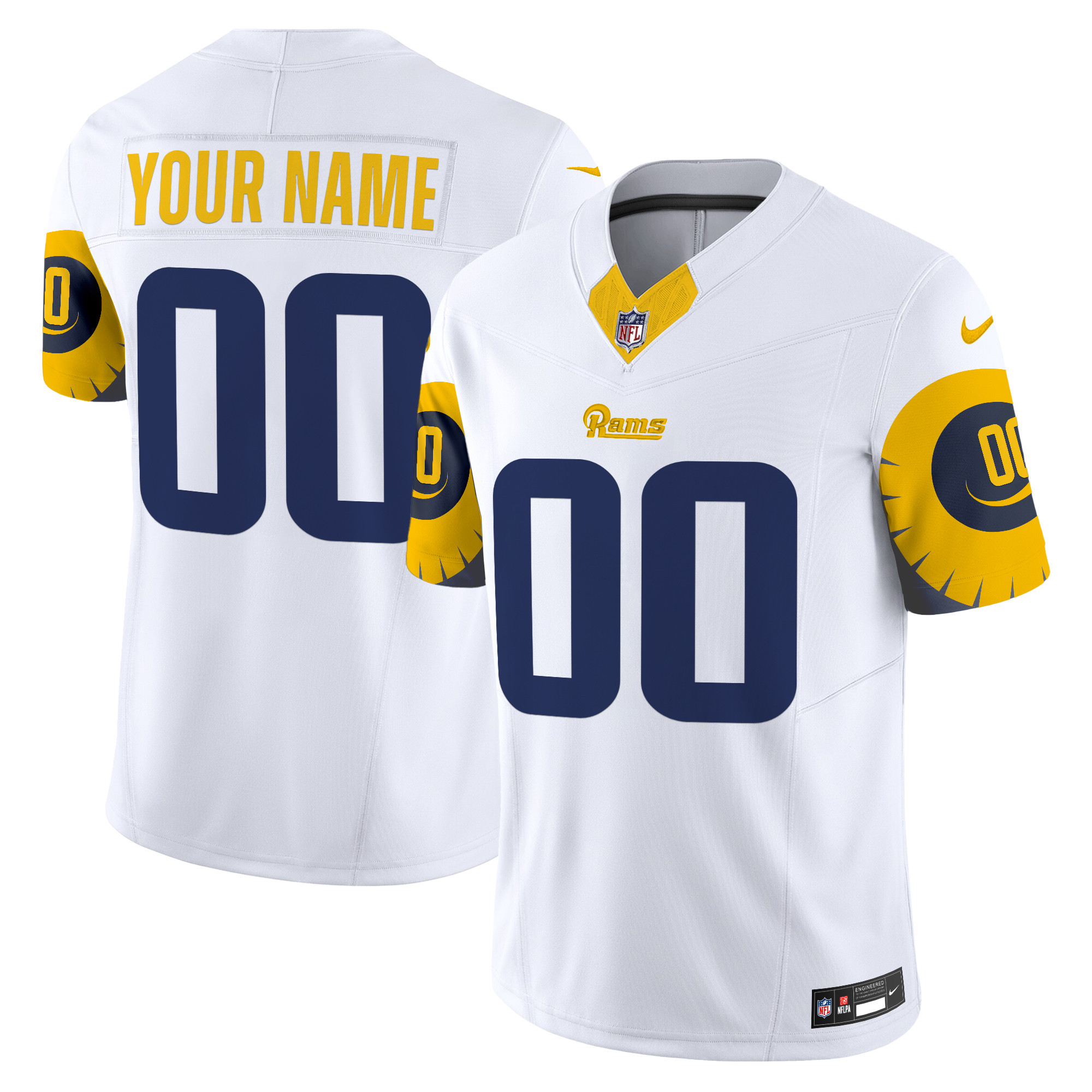 Alternative view of Nike Rams Navy Custom - Nike Rams Navy Blue Custom Jersey