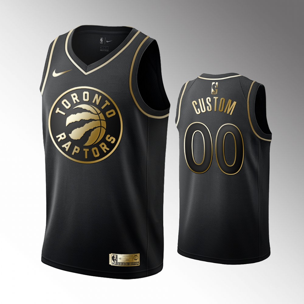 Nike Raptors Custom Black Jersey - Golden Edition