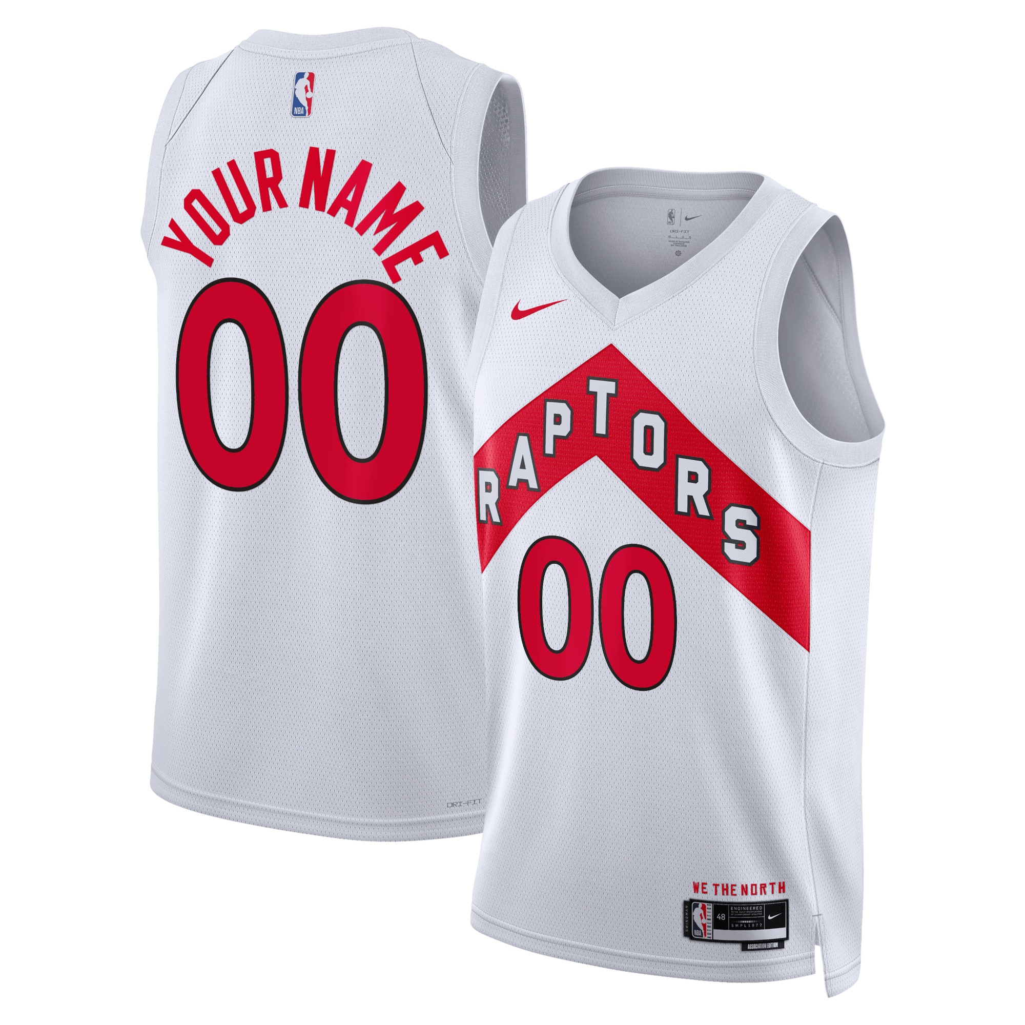 Nike Raptors White Association Jersey - Custom Name & Number