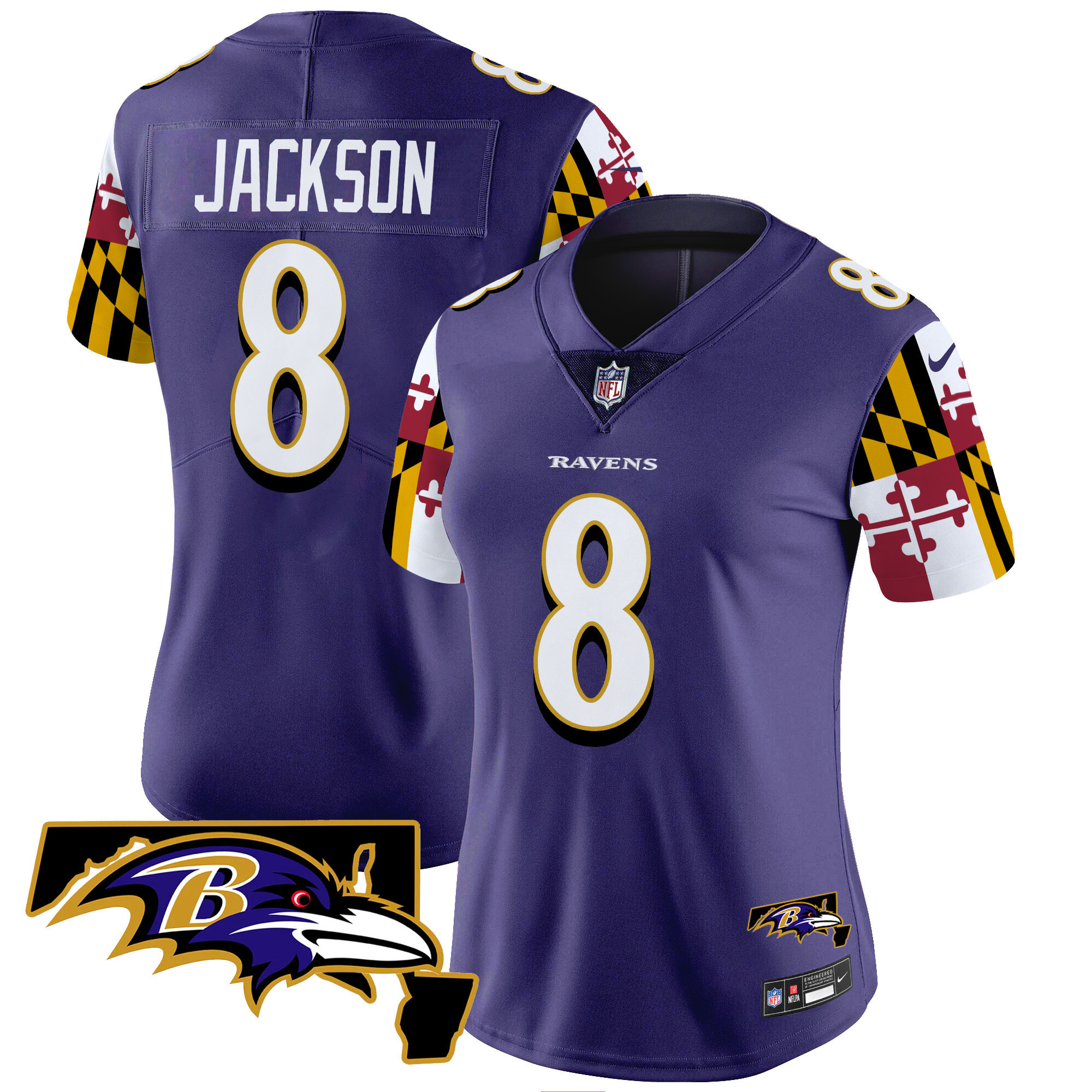 Alternative view of Nike Ravens Henry Jersey Women - Nike Ravens Henry #22 Jersey - Purple