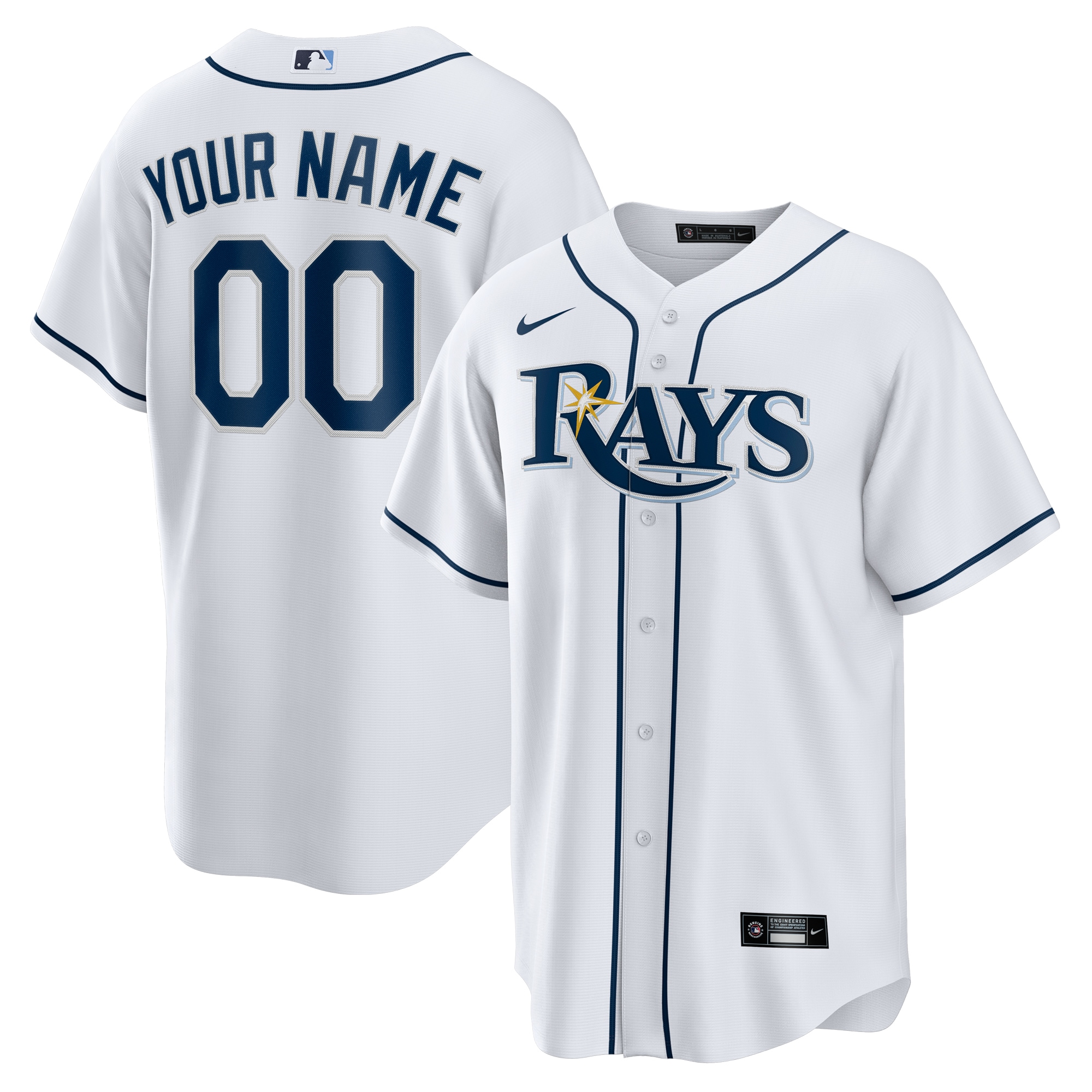 nike Rays White Custom Jersey - Nike Tampa Bay Rays White Custom