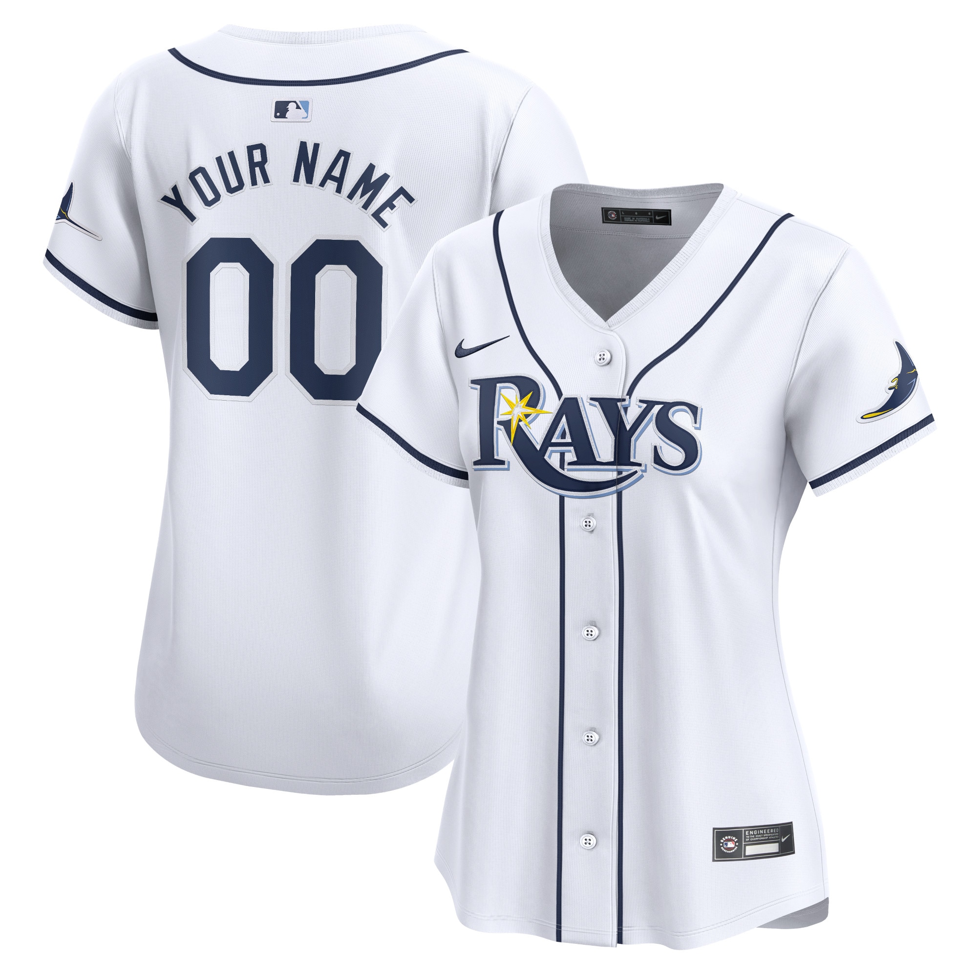 Nike Rays White Women’s Jersey - Custom MLB Replica