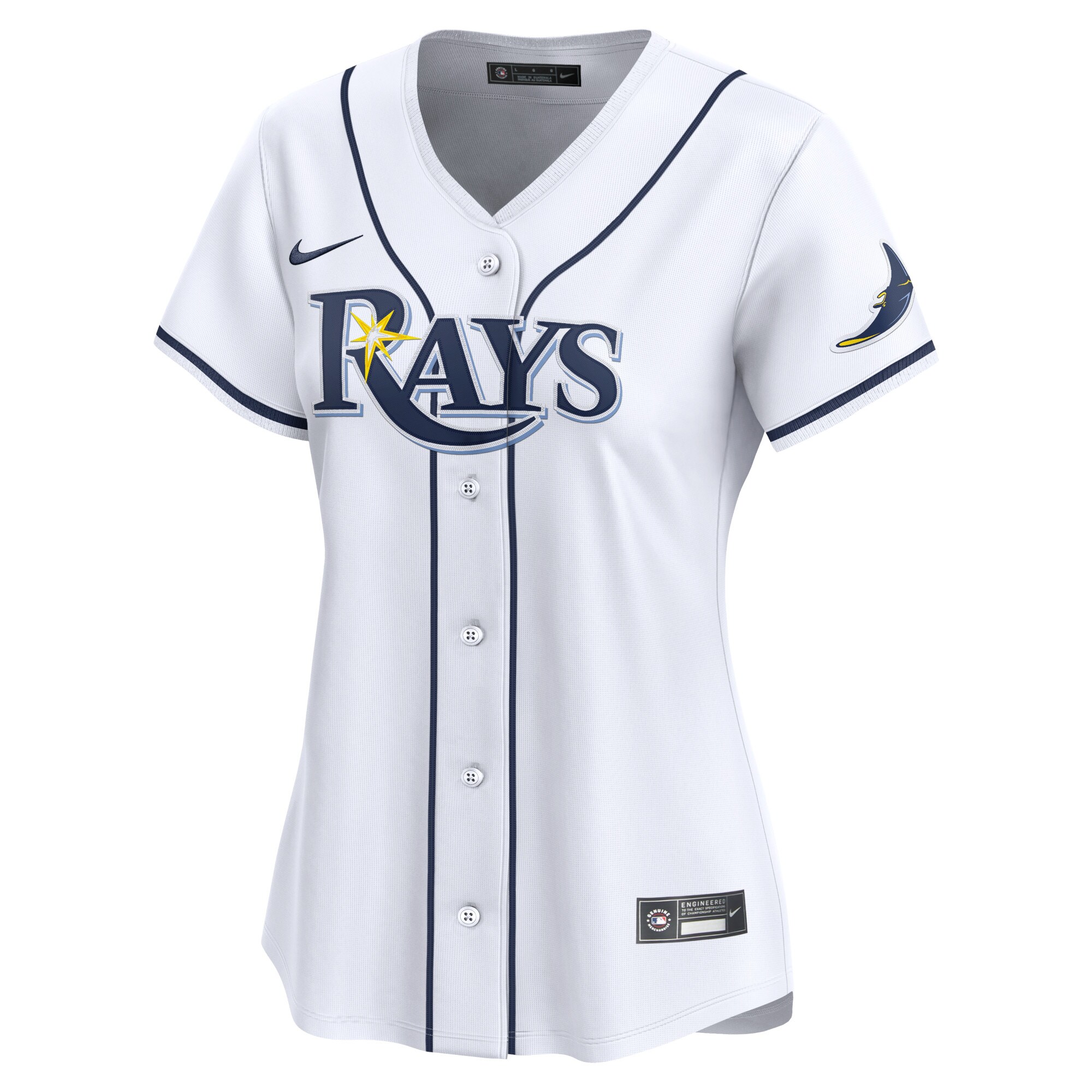 Alternative view of Nike Rays White Women’s Jersey - Custom MLB Replica