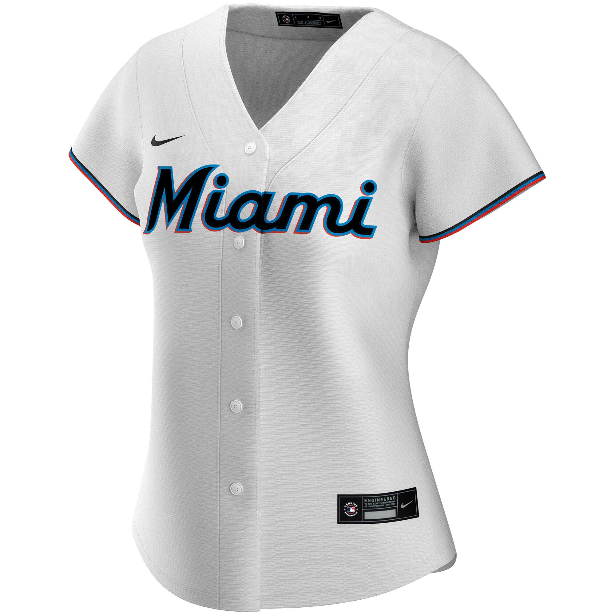 Alternative view of nike replica Miami Marlins White Jersey - Nike Miami Marlins White