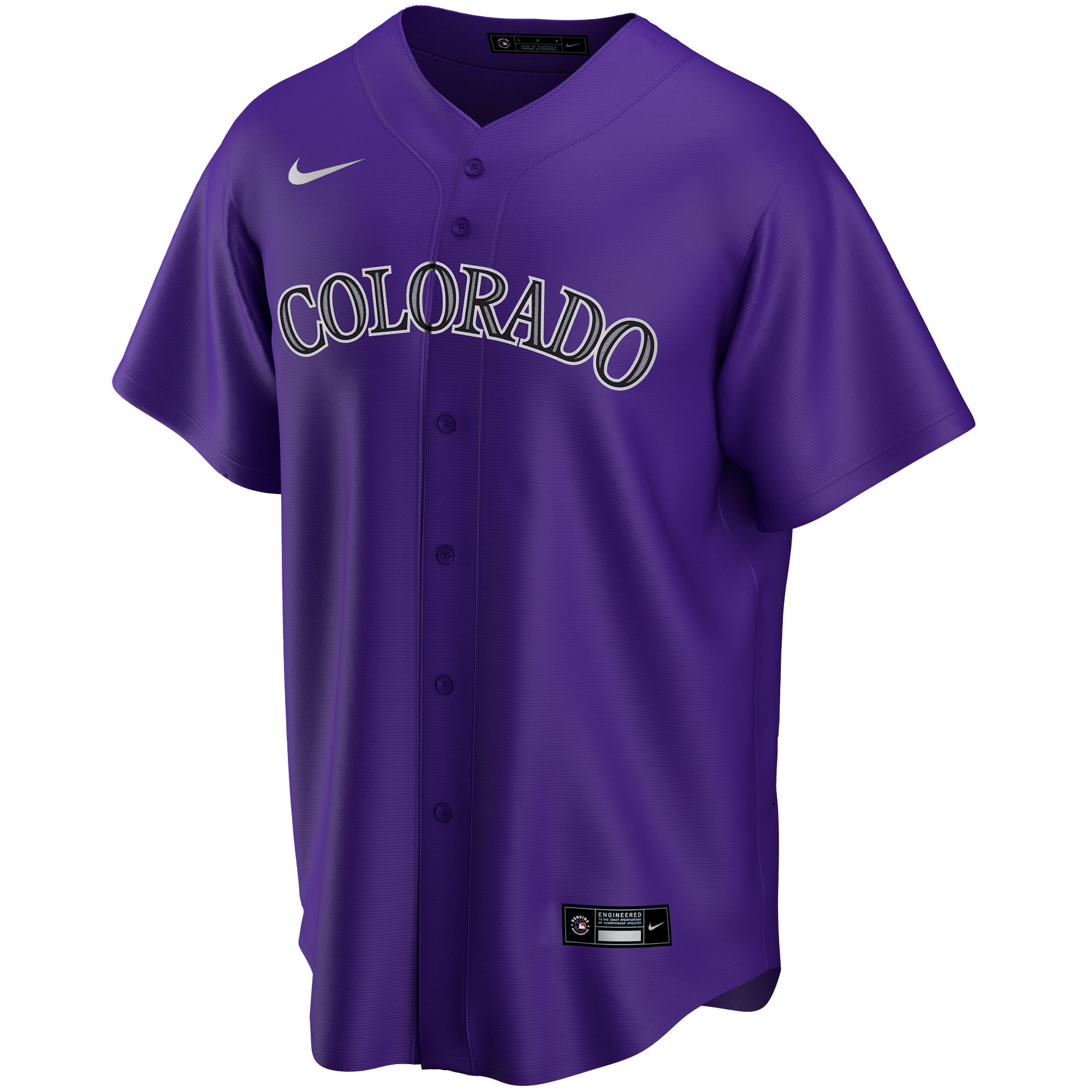 Alternative view of Nike Rockies Purple Custom Jersey - Personalize Your Style!
