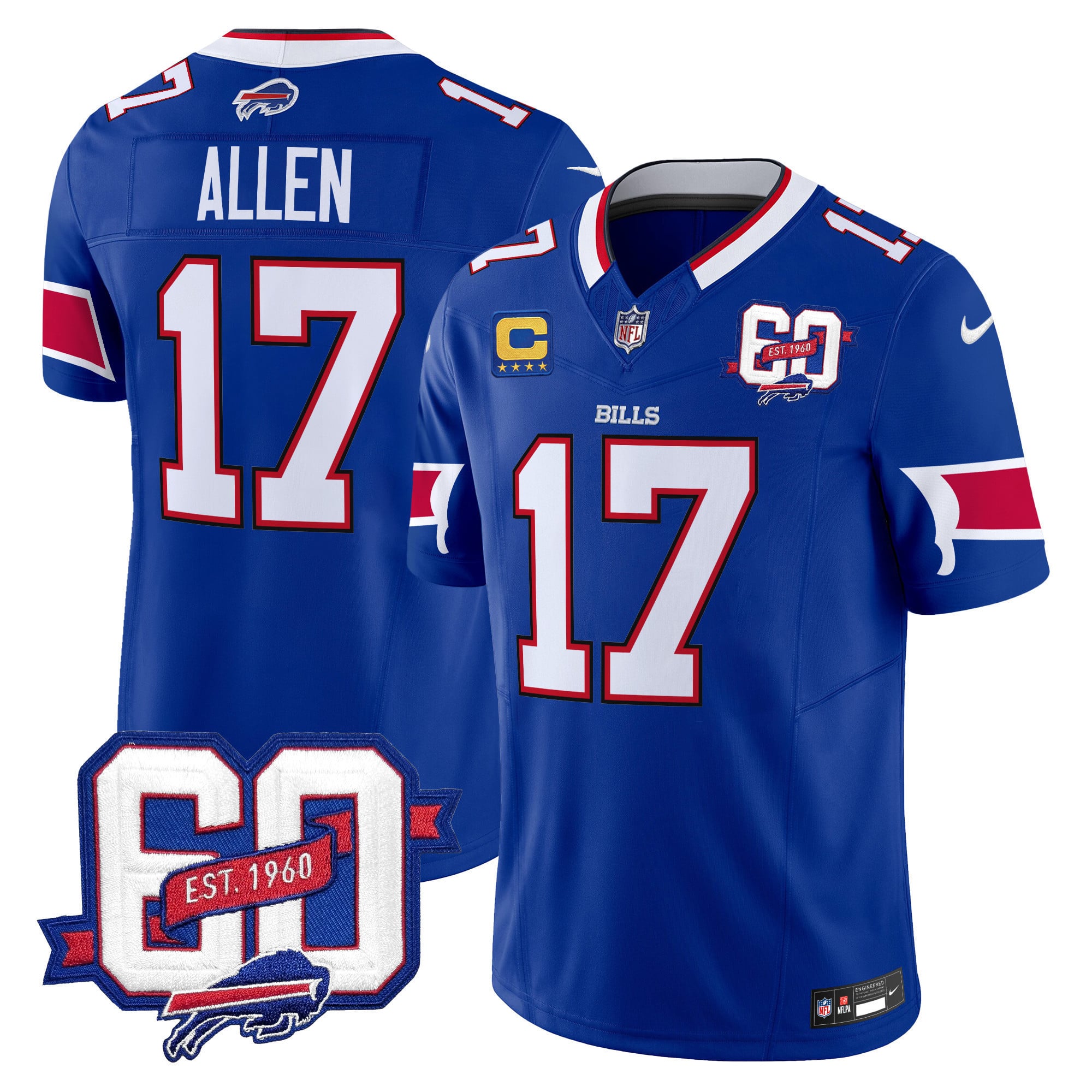 nike royal Josh Allen Bills Jersey - Nike Josh Allen Bills Jersey