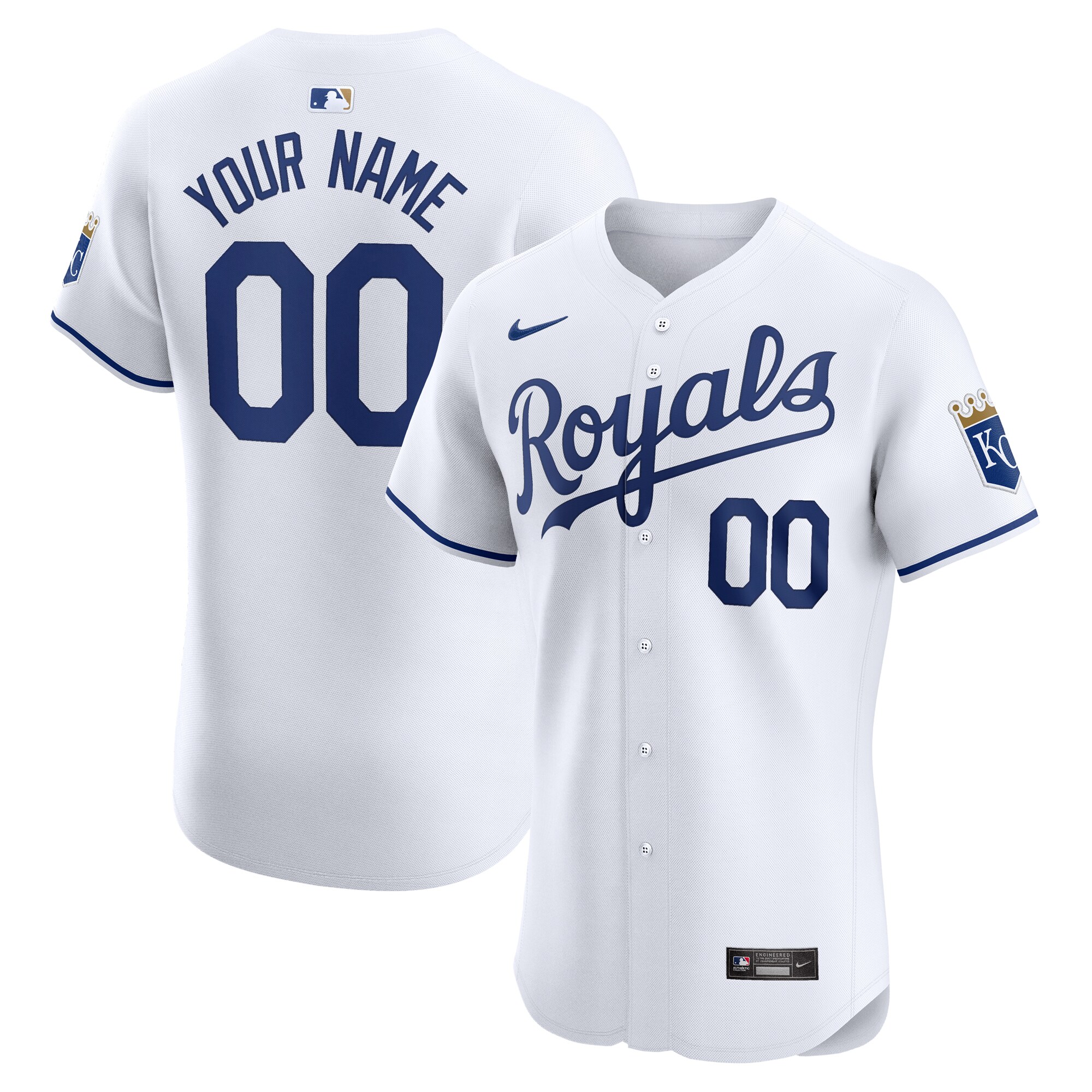 Nike Royals Custom Jersey - White MLB - Personalize Yours!