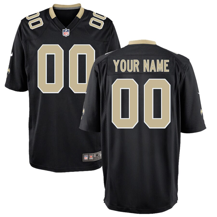 Nike Saints Black Custom Jersey - Personalize Your Game! 2