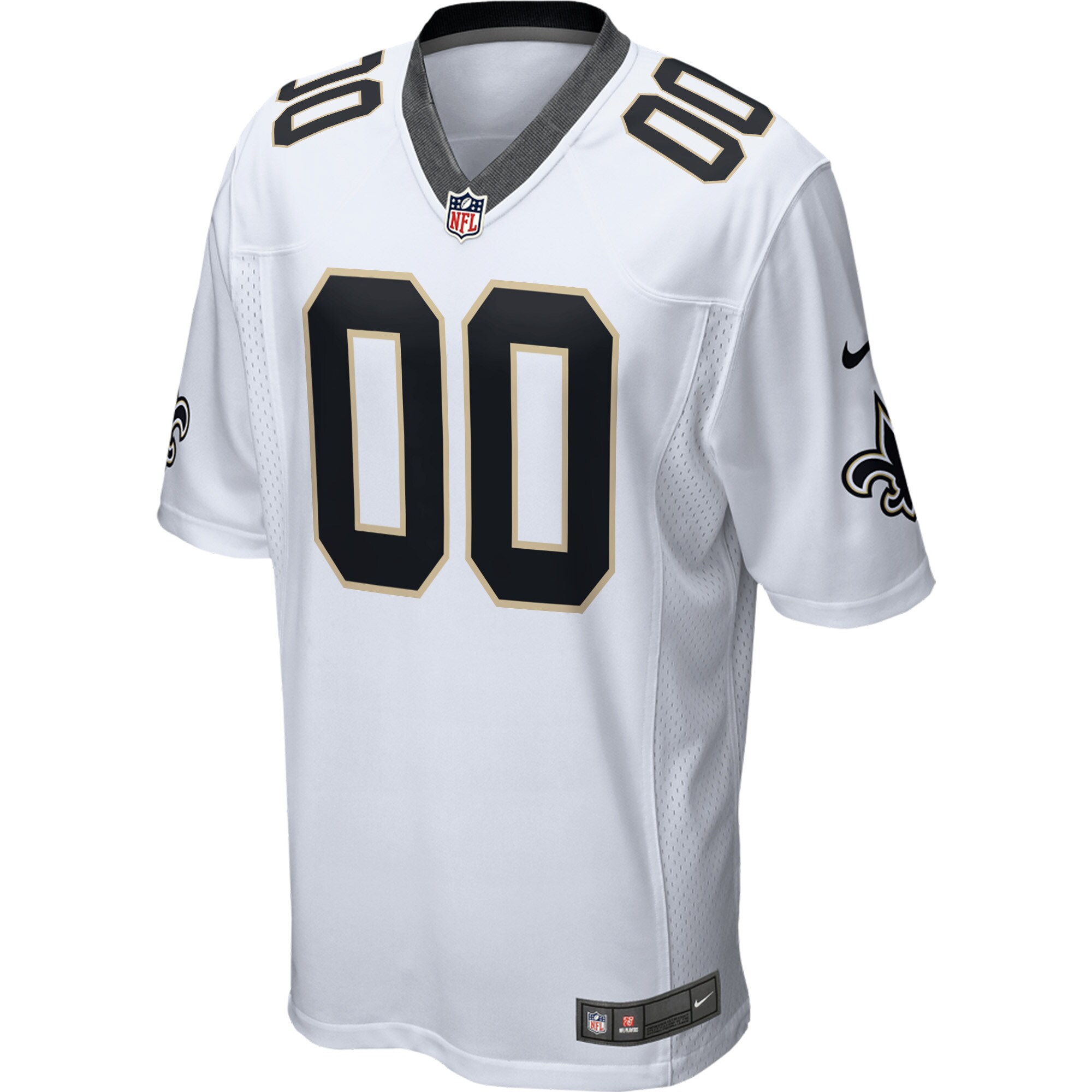 Alternative view of Nike Saints White Custom Jersey - Personalize Your Style! 2