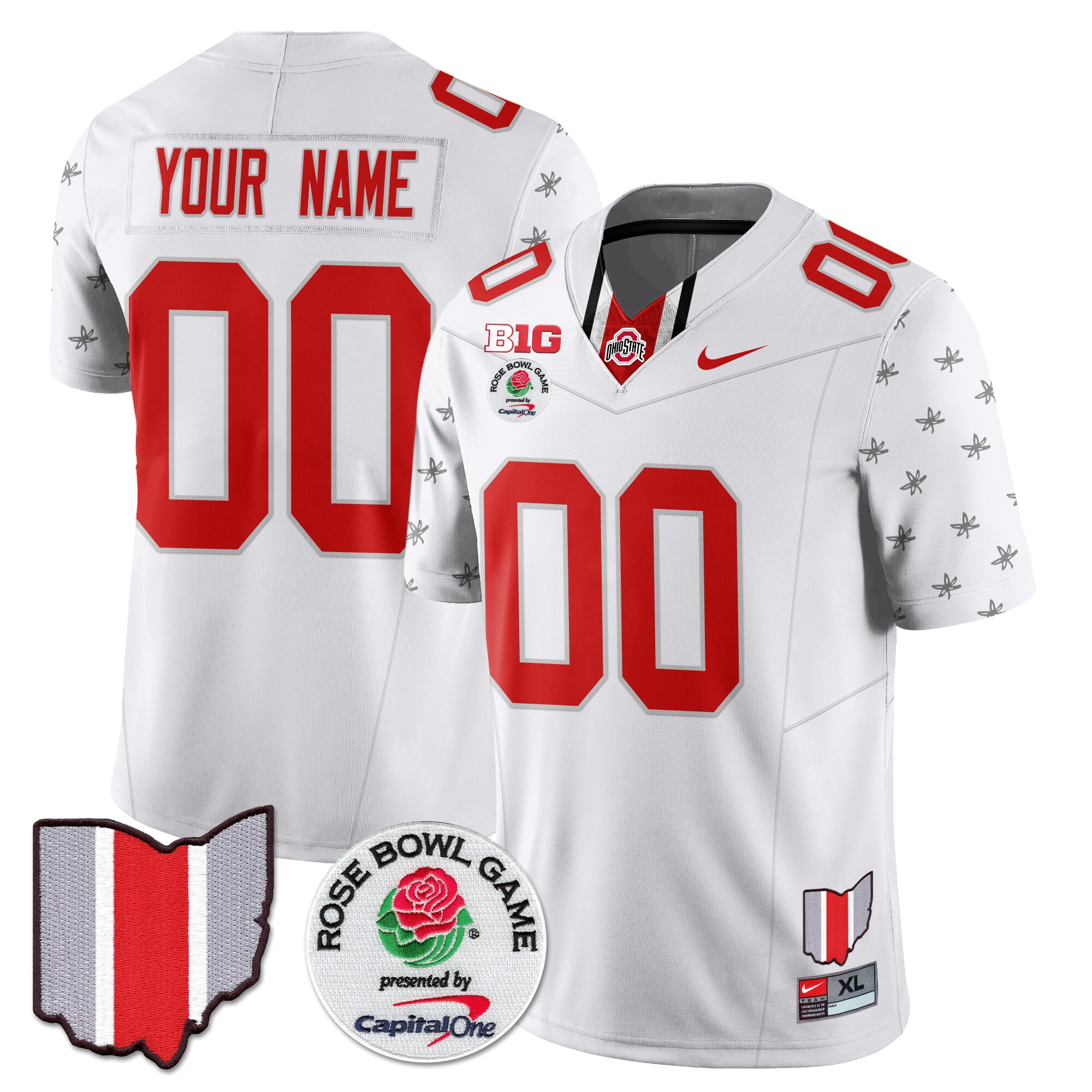 Alternative view of nike scarlet Ohio State Rose Bowl Jersey - Nike Ohio State Rose Bowl