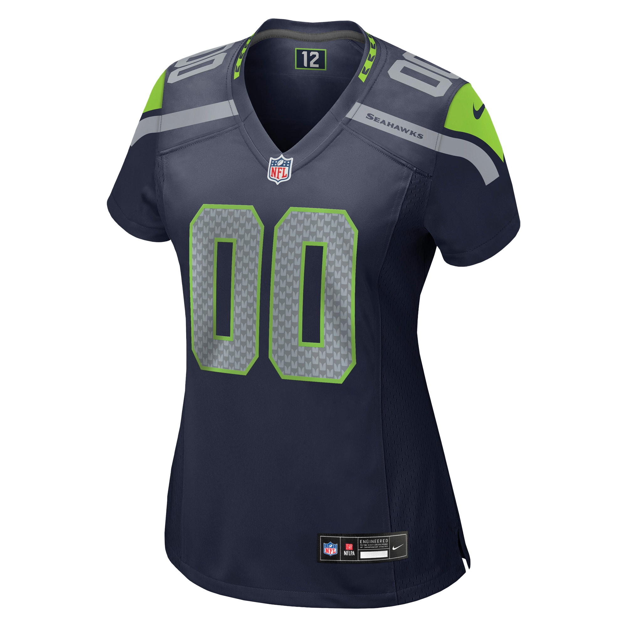 Alternative view of Nike Seahawks Navy Custom Jersey - Personalized NFL Style