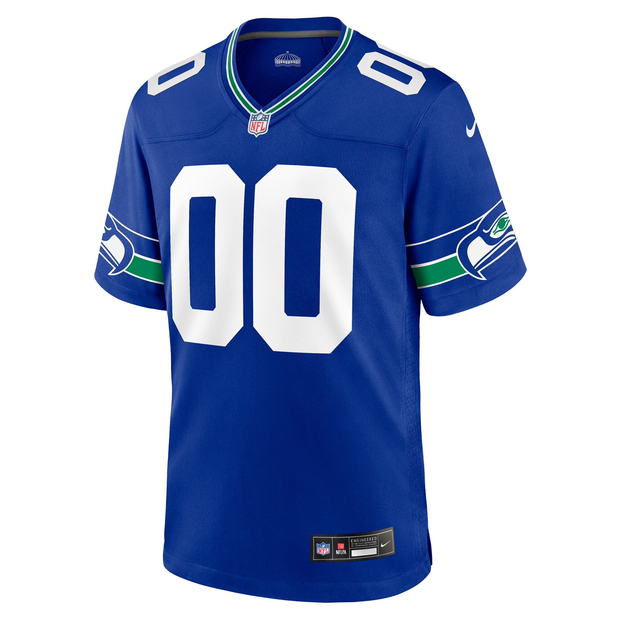 Alternative view of Nike Seahawks Royal Custom Jersey - Design Your Own!