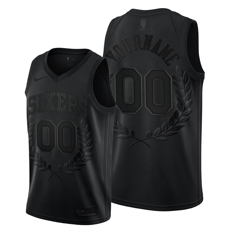 Nike Sixers Black Custom Jersey - Personalized Player Edition