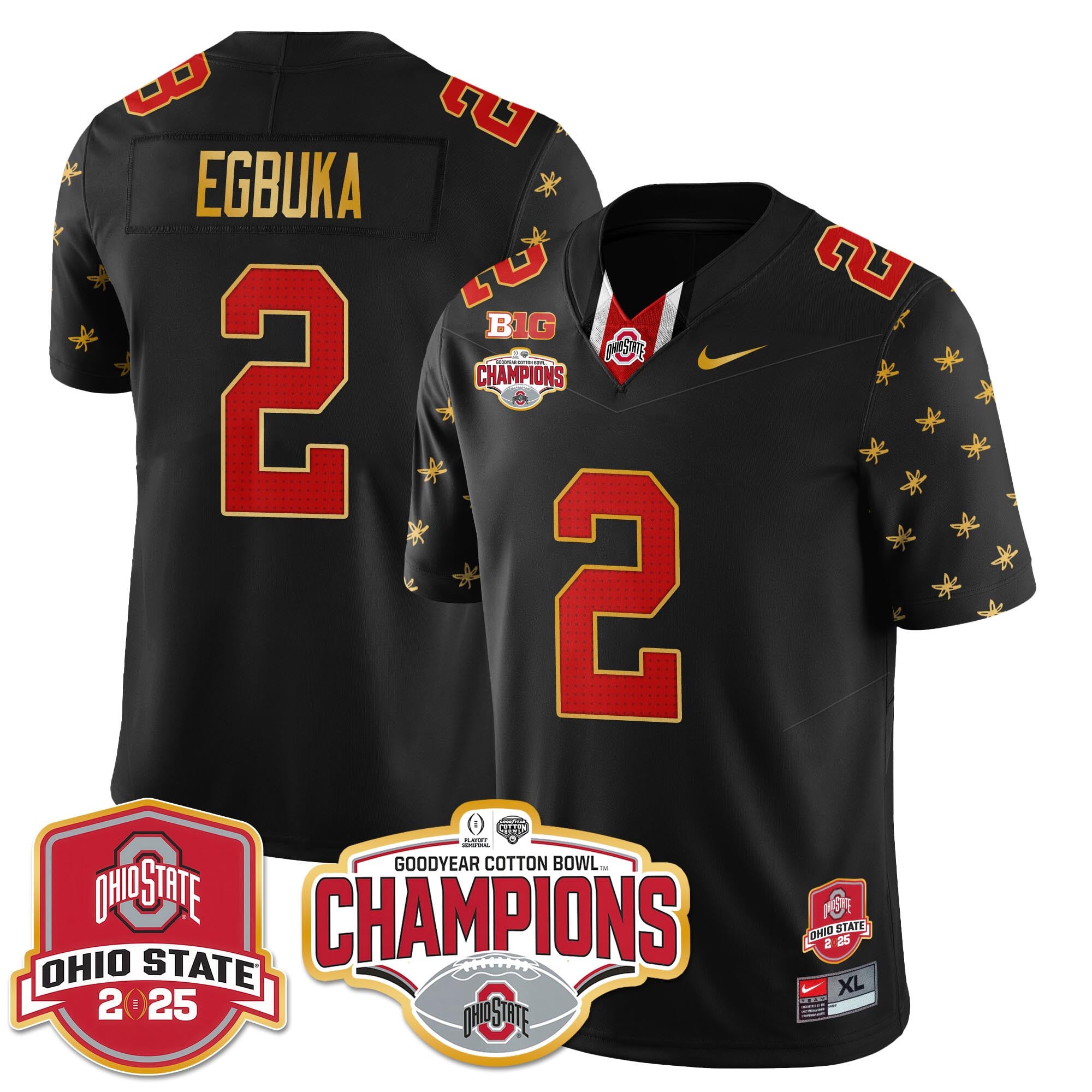 Alternative view of nike smith Ohio State Black Jersey - Nike Ohio State Smith #4 Black