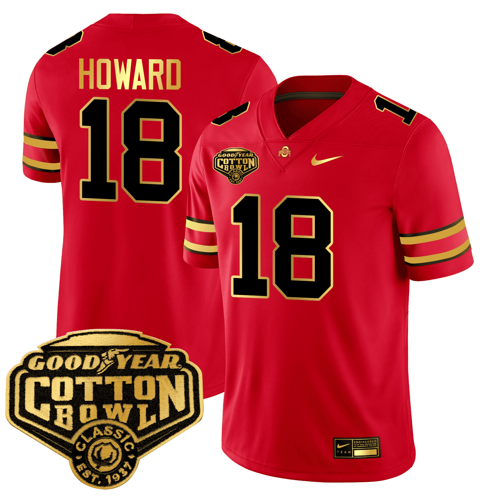 Alternative view of nike smith Ohio State Cotton Bowl Jersey - Nike Ohio State Smith #4