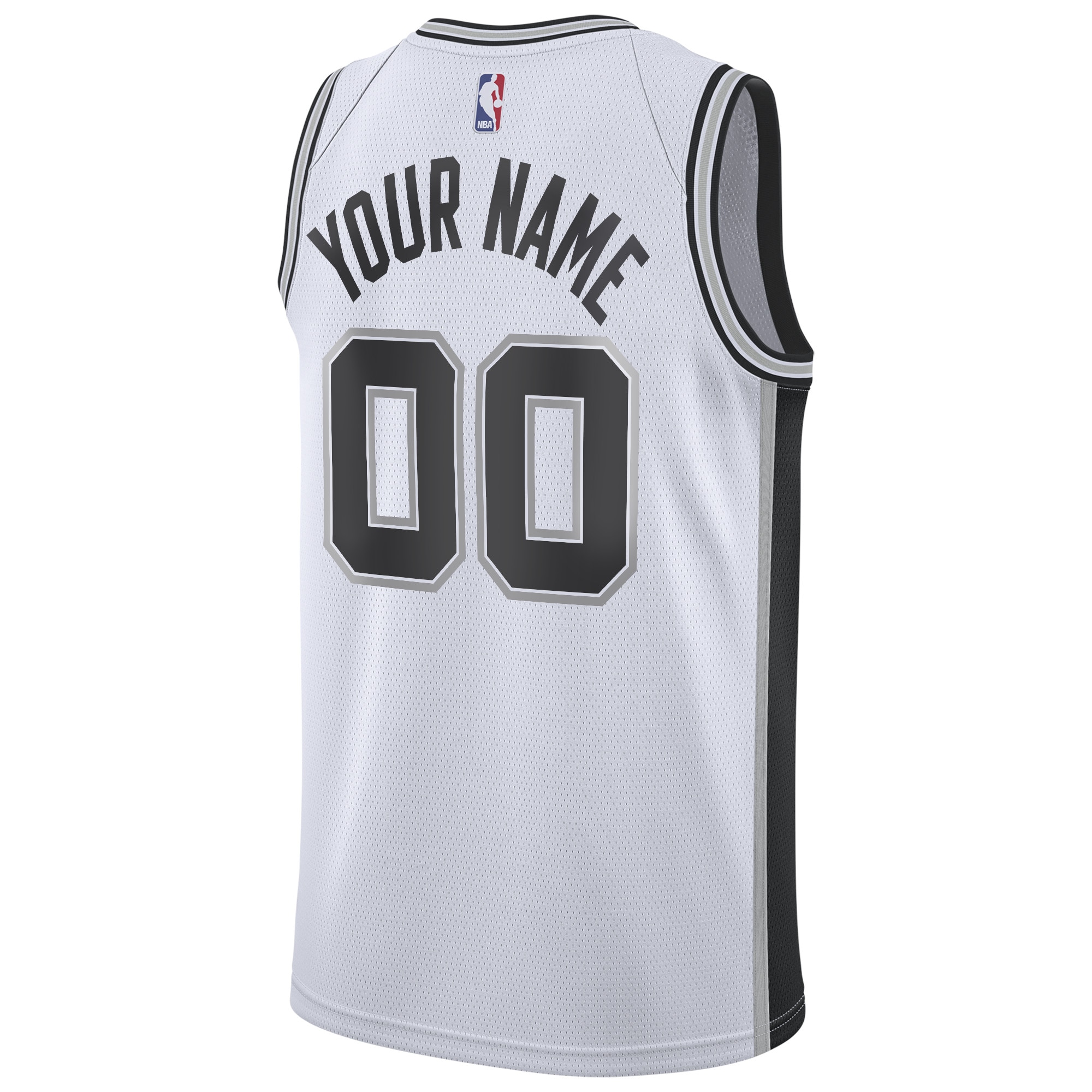 Alternative view of Nike Spurs White Jersey - #00 - Association Edition