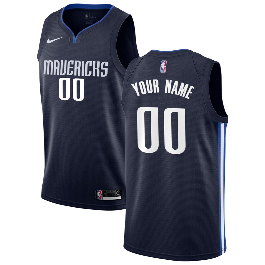 nike statement Mavericks Navy Custom Jersey - Nike Mavericks Navy