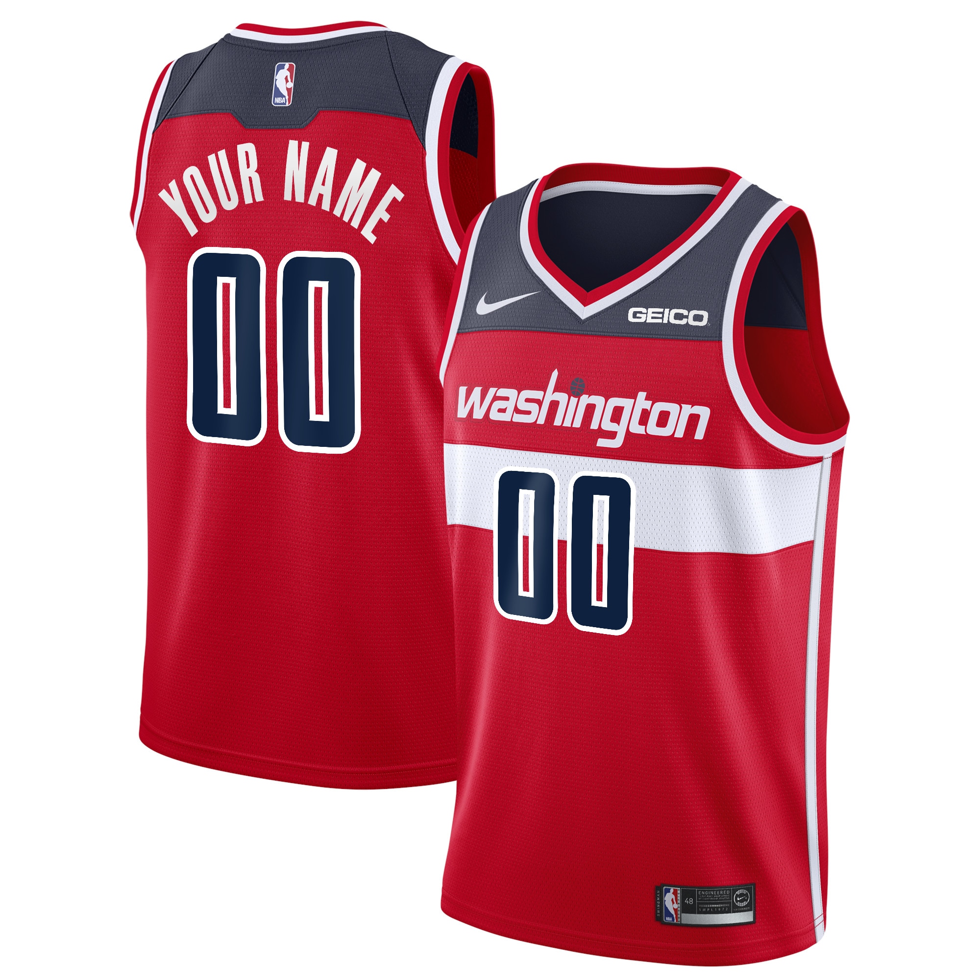 nike statement Wizards Red Custom Jersey - Nike Wizards Red Jersey