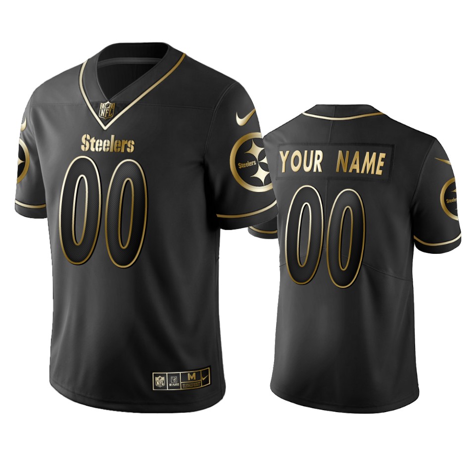 nike Steelers Black Gold Jersey - Nike Steelers Black & Gold Custom