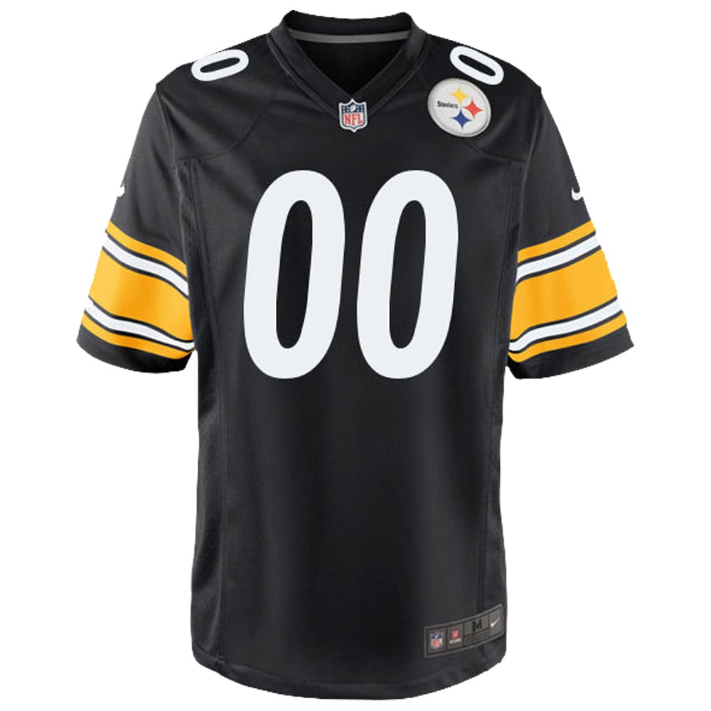 Alternative view of Nike Steelers Black Personalized Jersey - Custom Name & Number