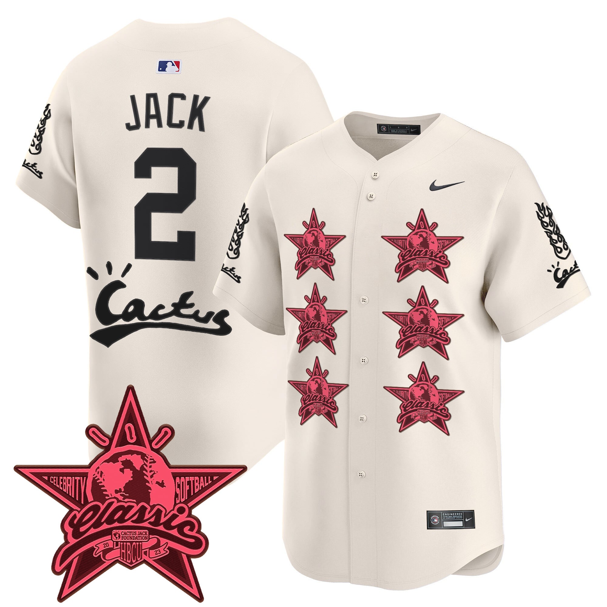 Alternative view of Nike Stroud Cactus Classic Jersey - Cream & Pink