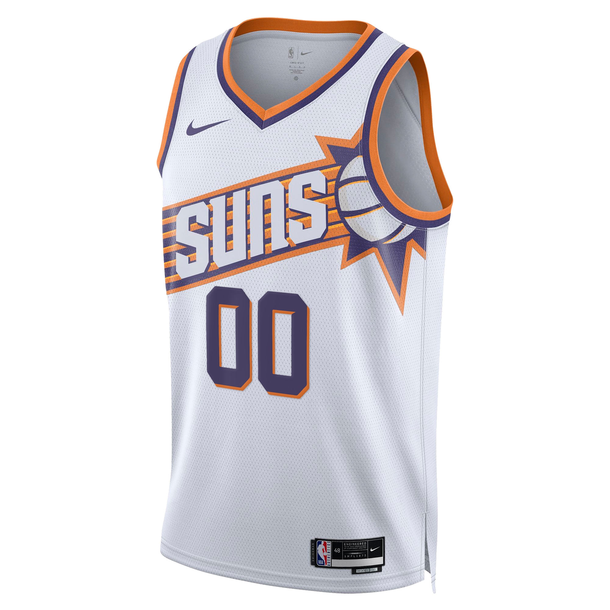 Alternative view of Nike Suns Custom White Jersey - Personalized Association Edition