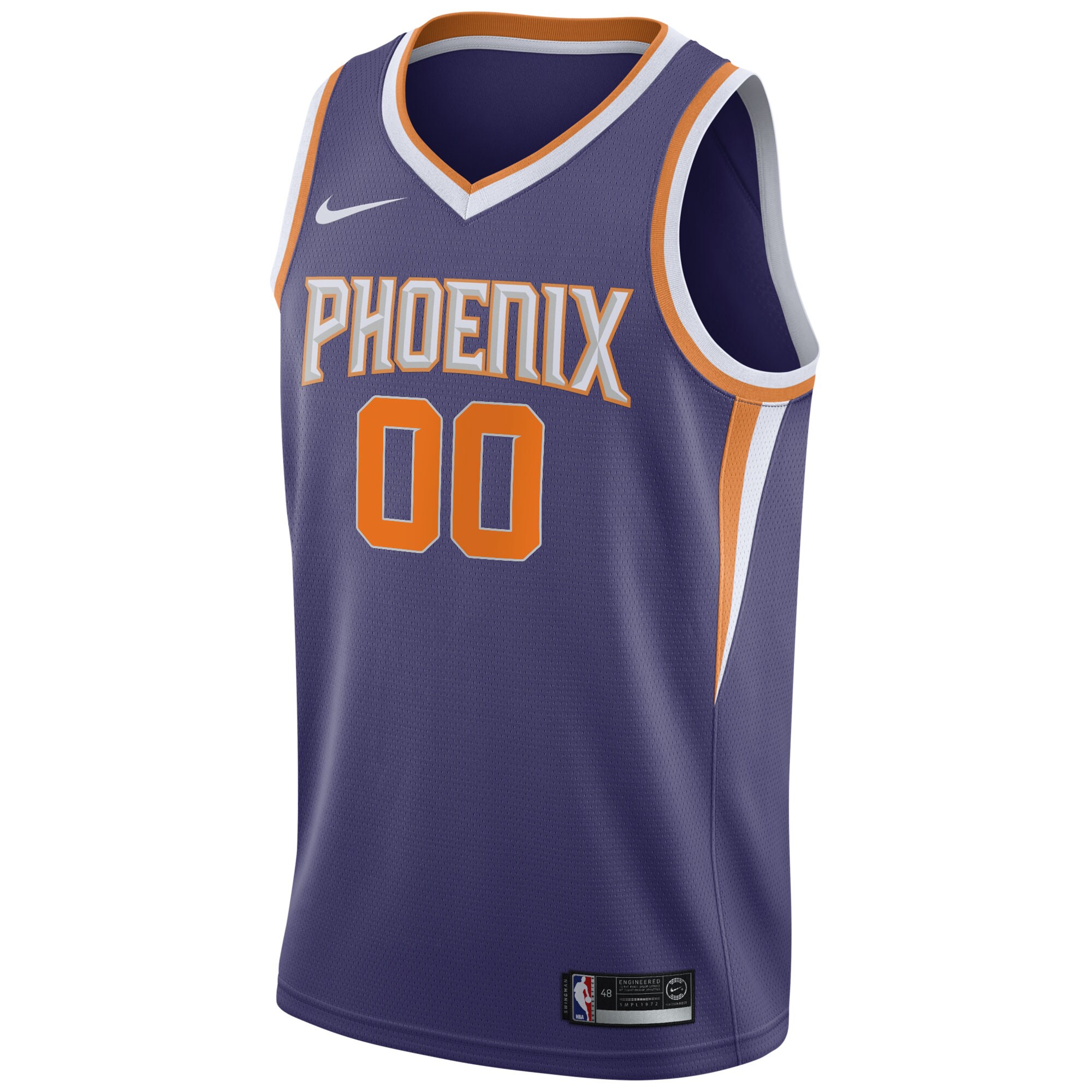 Alternative view of Nike Suns Purple Jersey custom - Nike Suns Purple Jersey - Custom Icon
