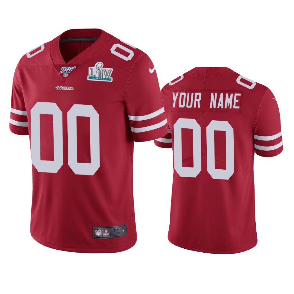 nike super 49ers Scarlet Custom Jersey - Nike 49ers Scarlet Custom