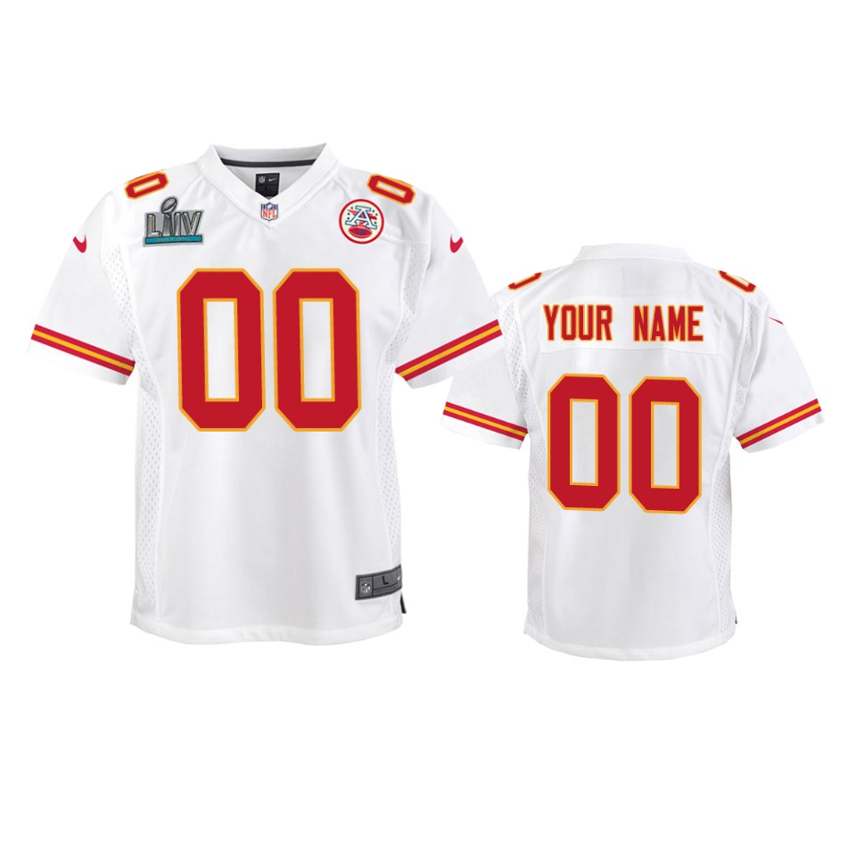 nike super Chiefs White Custom Jersey - Nike Chiefs White Custom