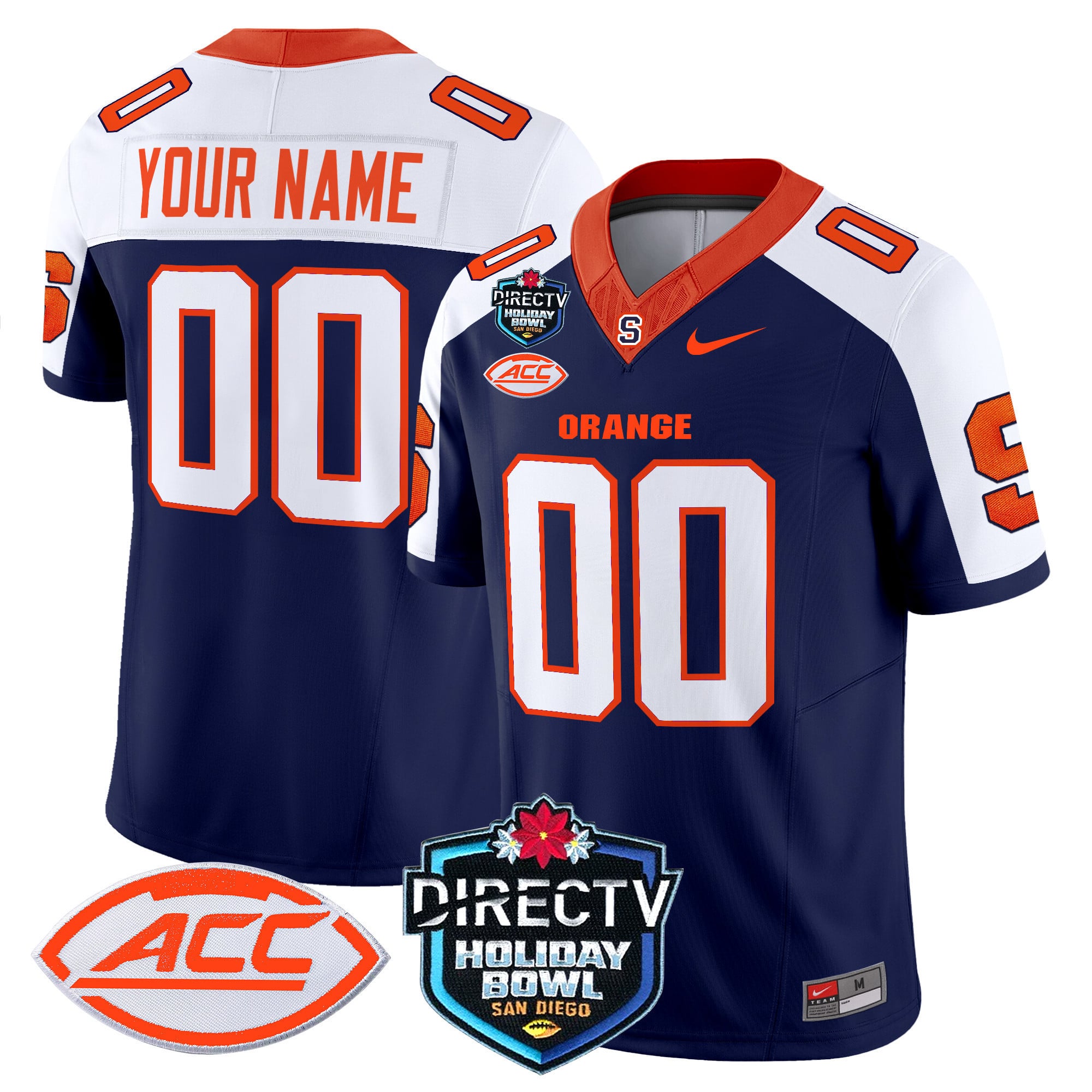 Nike Syracuse Orange #00 Jersey - Navy & Orange