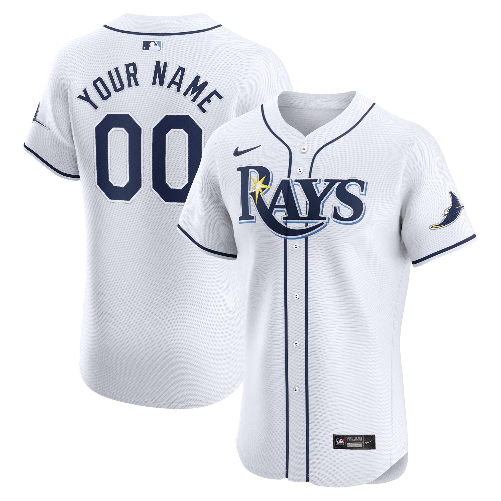 Nike Tampa Bay Rays White Jersey - Custom MLB Replica