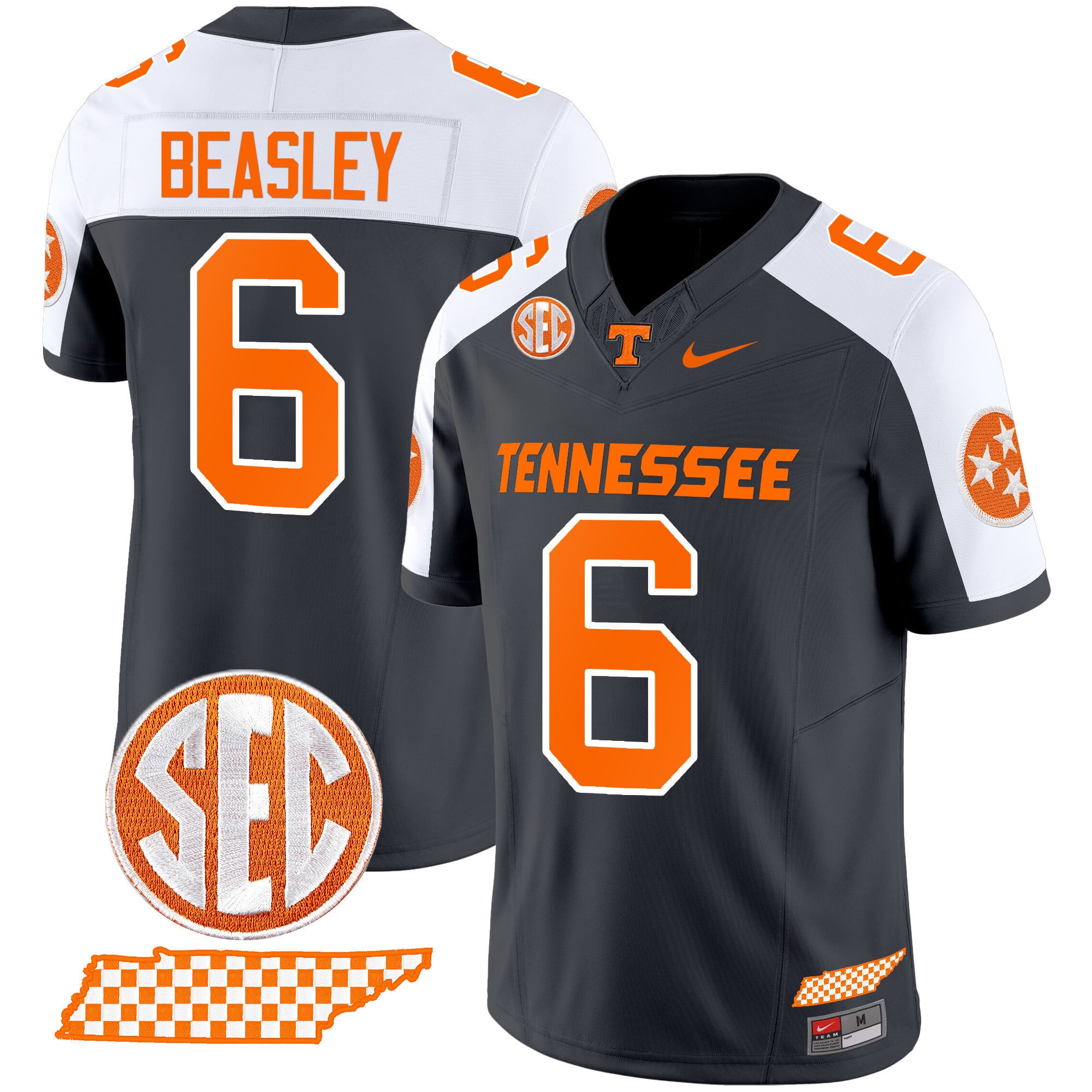 Alternative view of Nike Tennessee Volunteers Gray Jersey - Nike Tennessee Volunteers