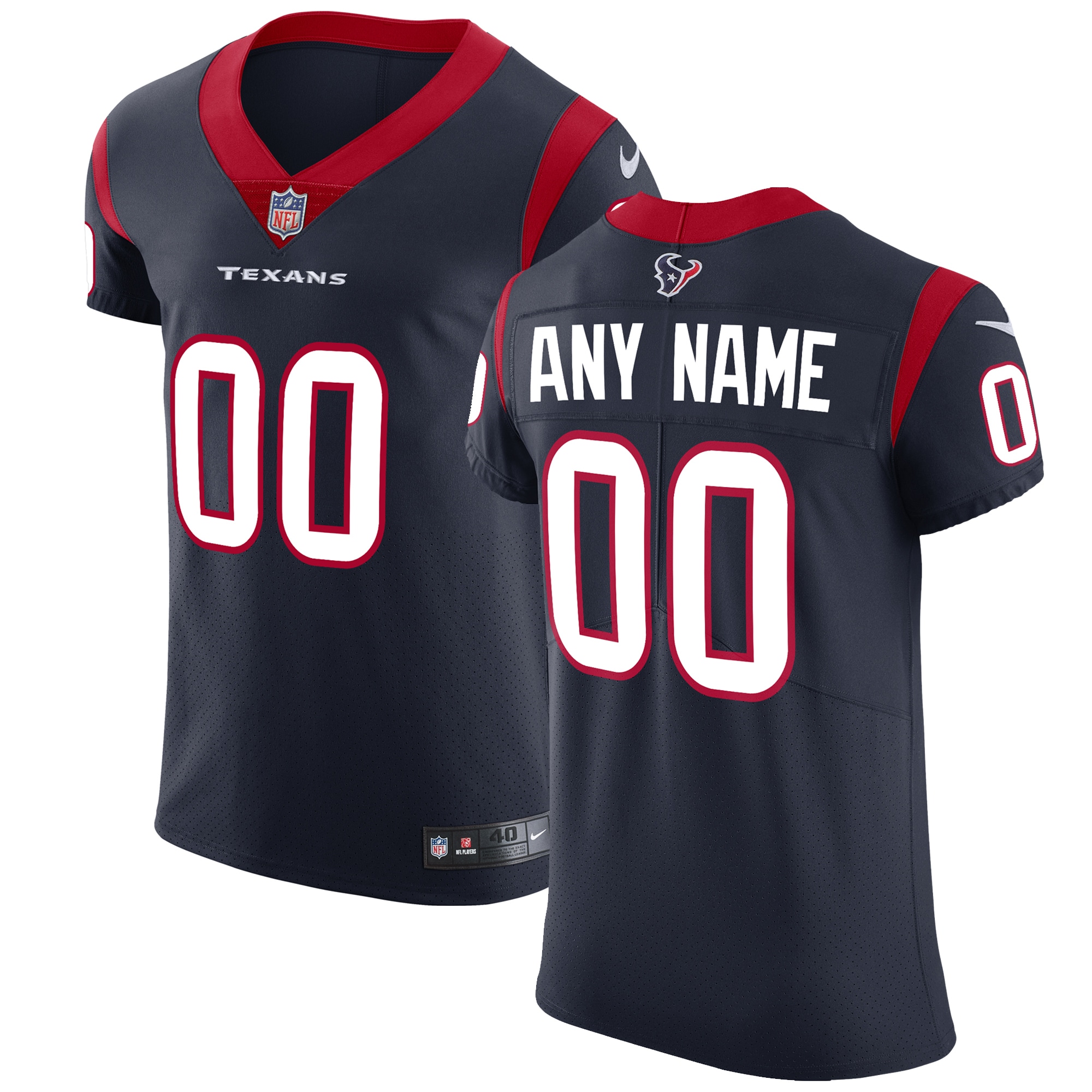 Nike Texans Navy Custom Jersey - Personalize Your Game!