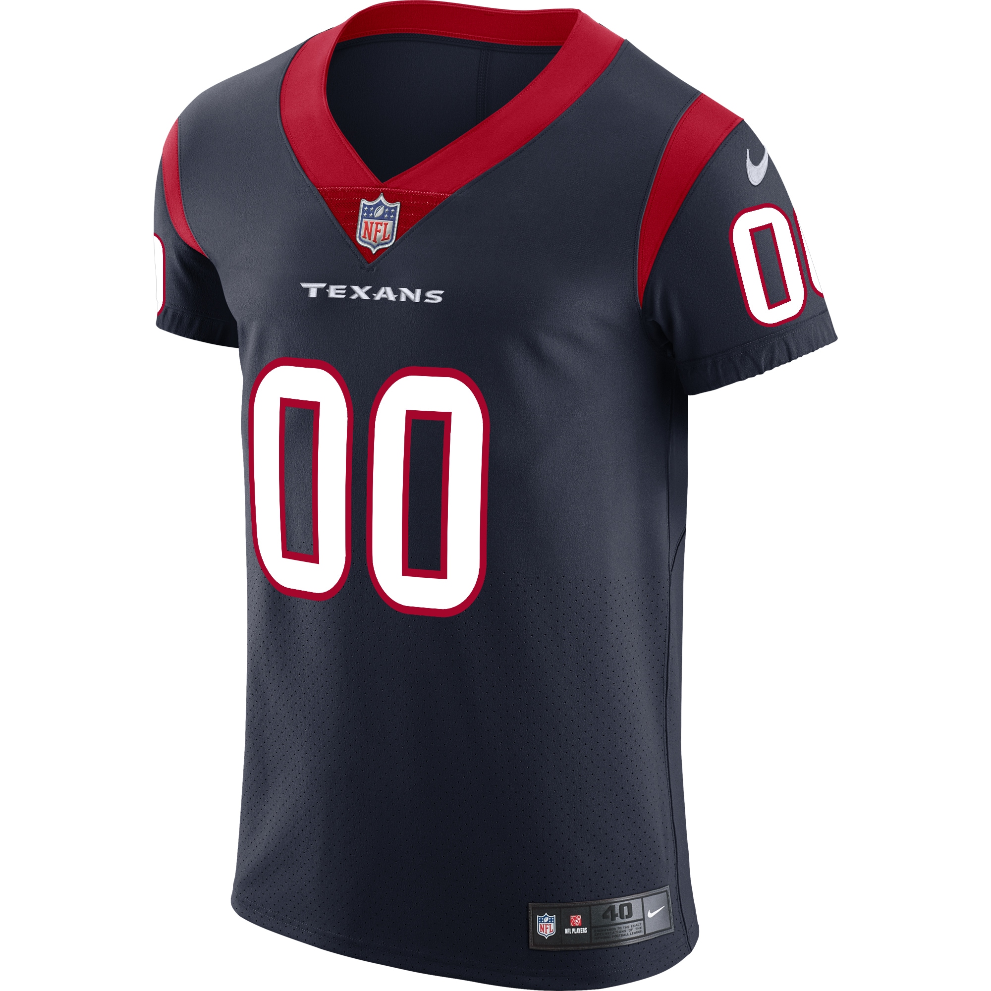 Alternative view of Nike Texans Navy Custom Jersey - Personalize Your Game!