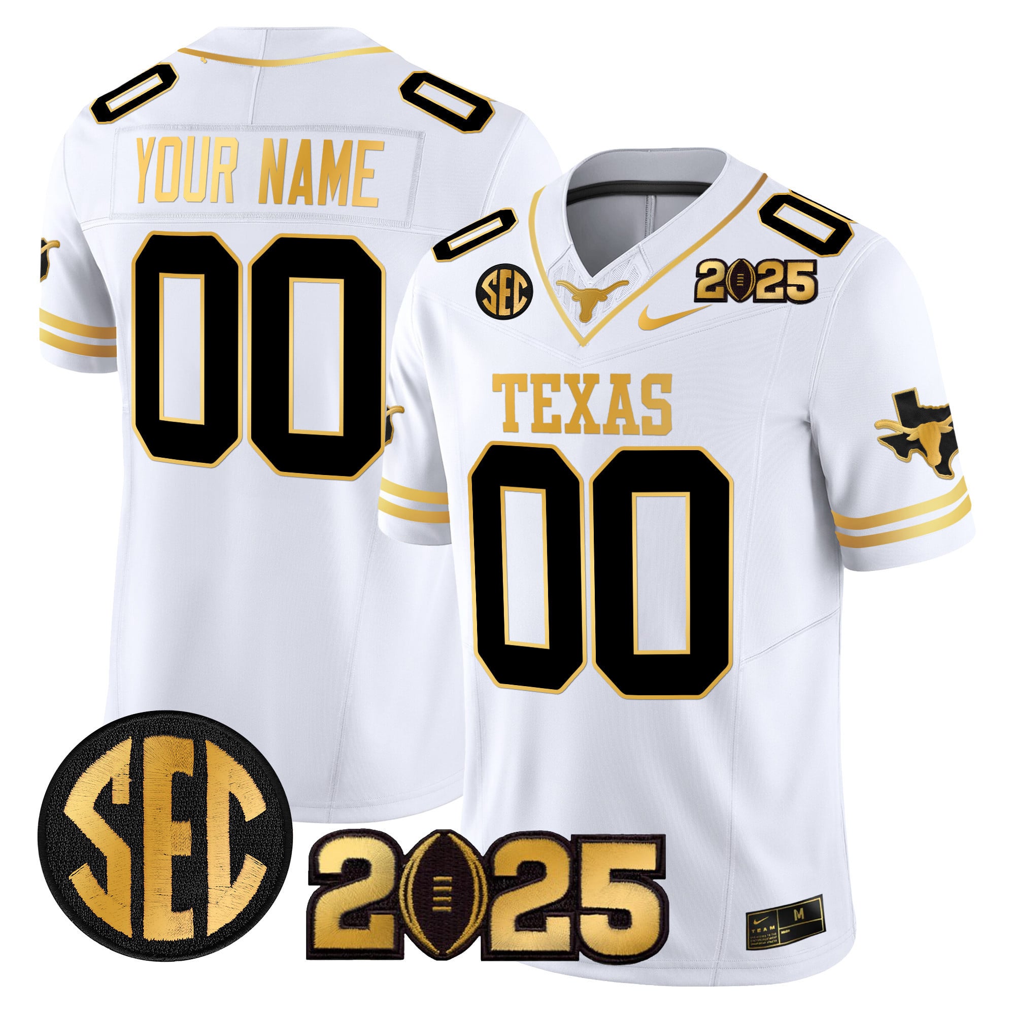 Alternative view of Nike Texas Longhorns Black 2025 Jersey - Limited Edition