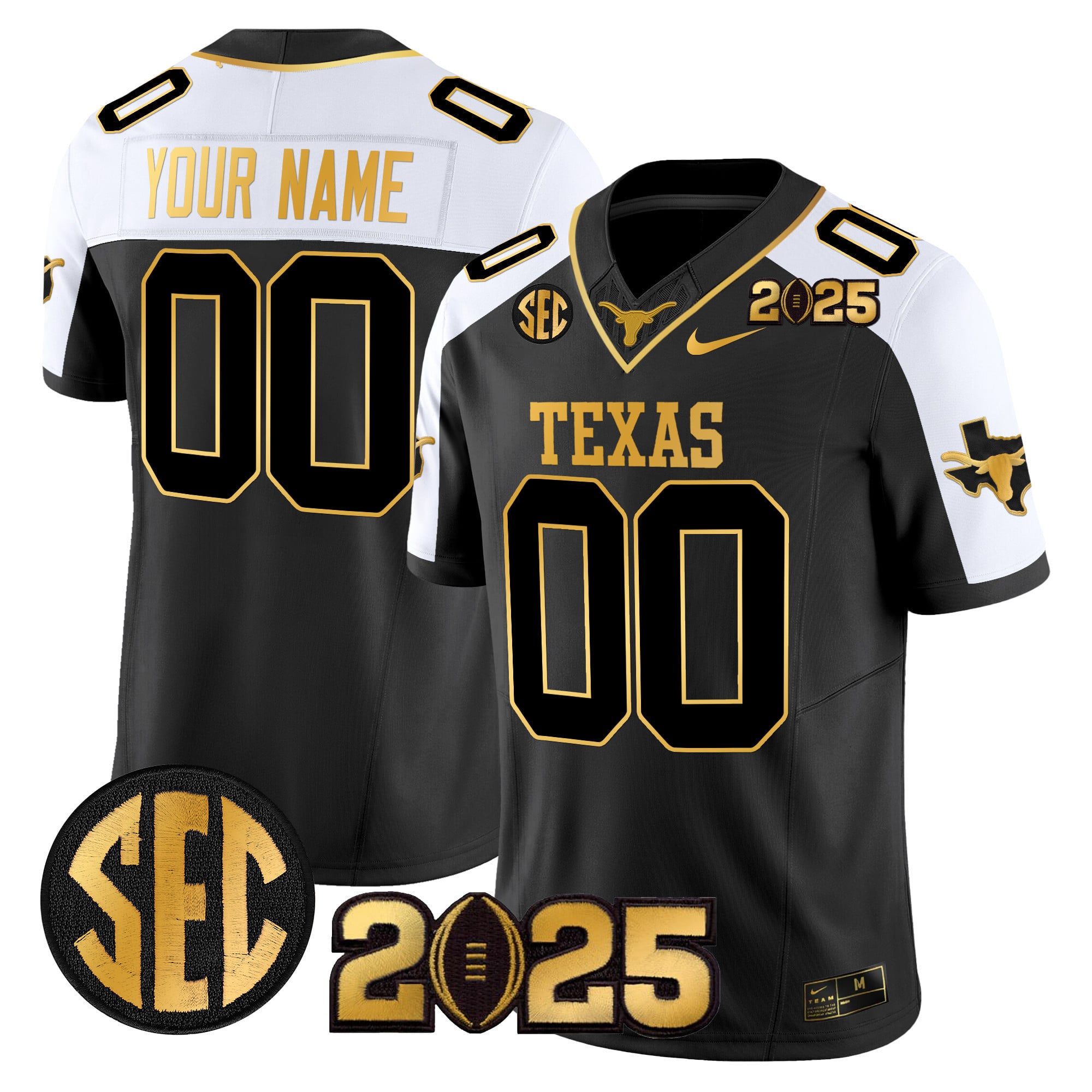 Nike Texas Longhorns Black 2025 Jersey - Limited Edition