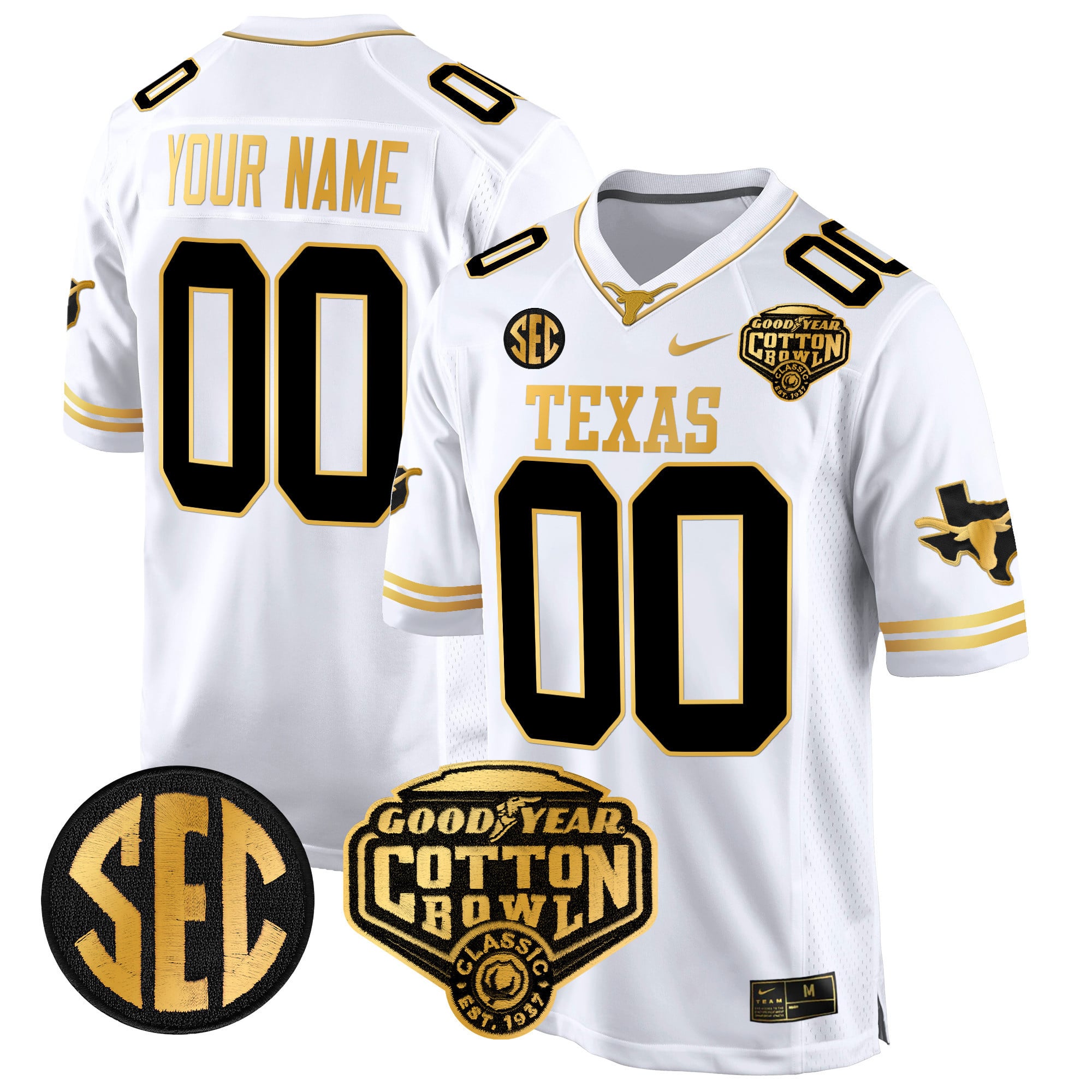 Alternative view of nike Texas Longhorns Cotton Bowl Jersey - Nike Texas Longhorns Black