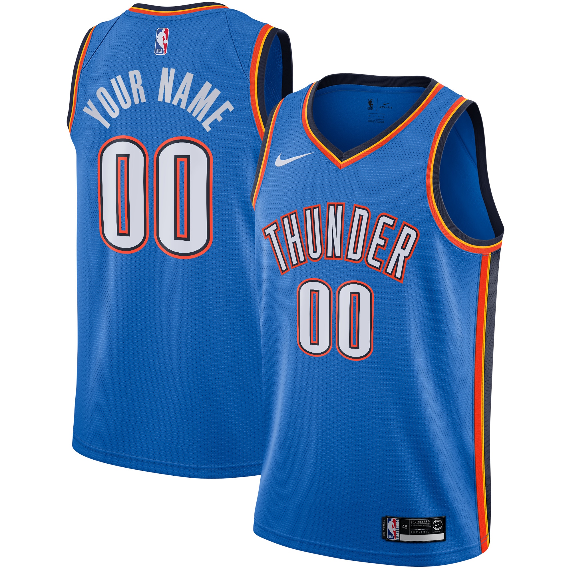 Nike Thunder Blue Custom Jersey - Personalized Edition